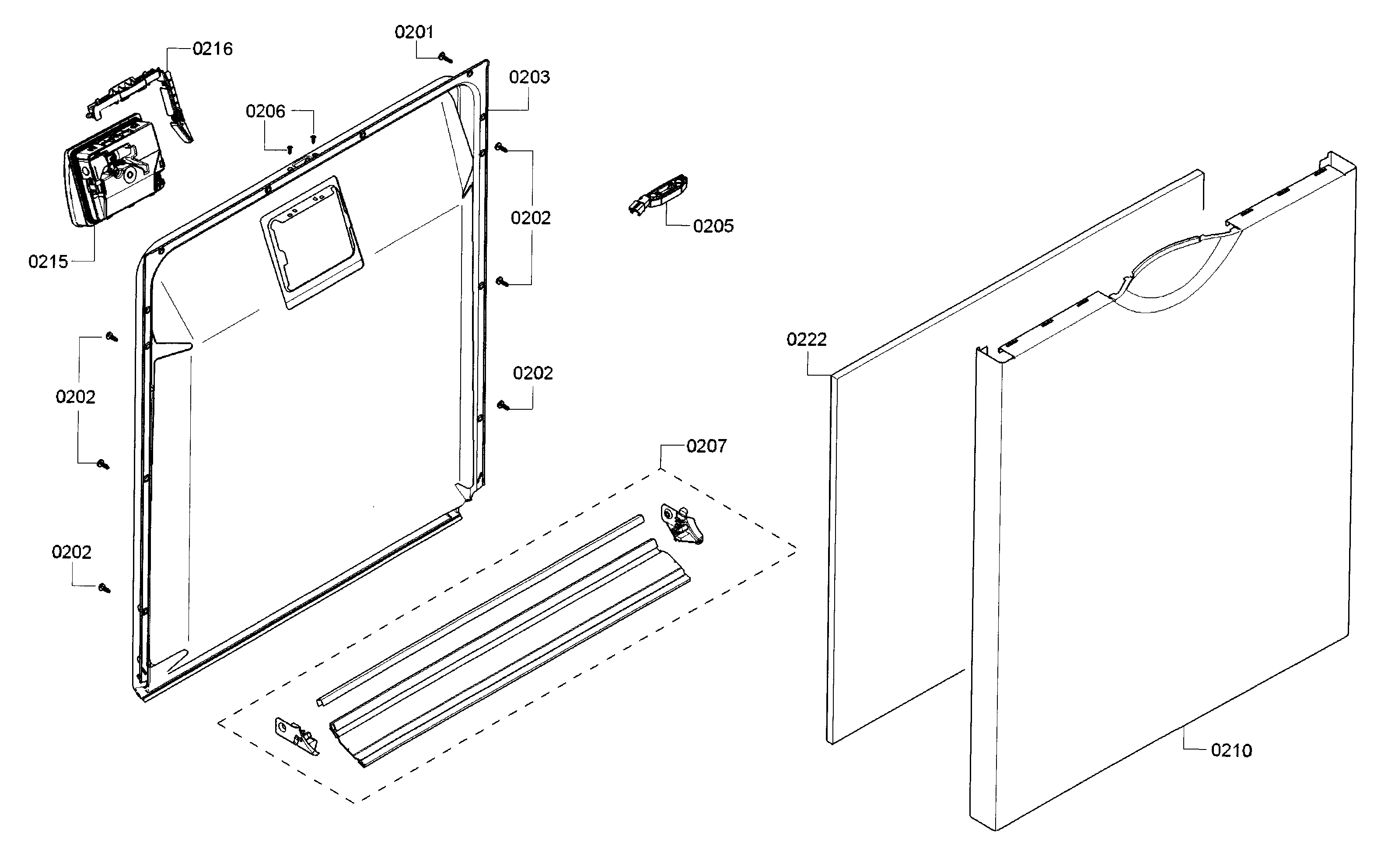 Bosch SHE3AR56UC/17 door diagram