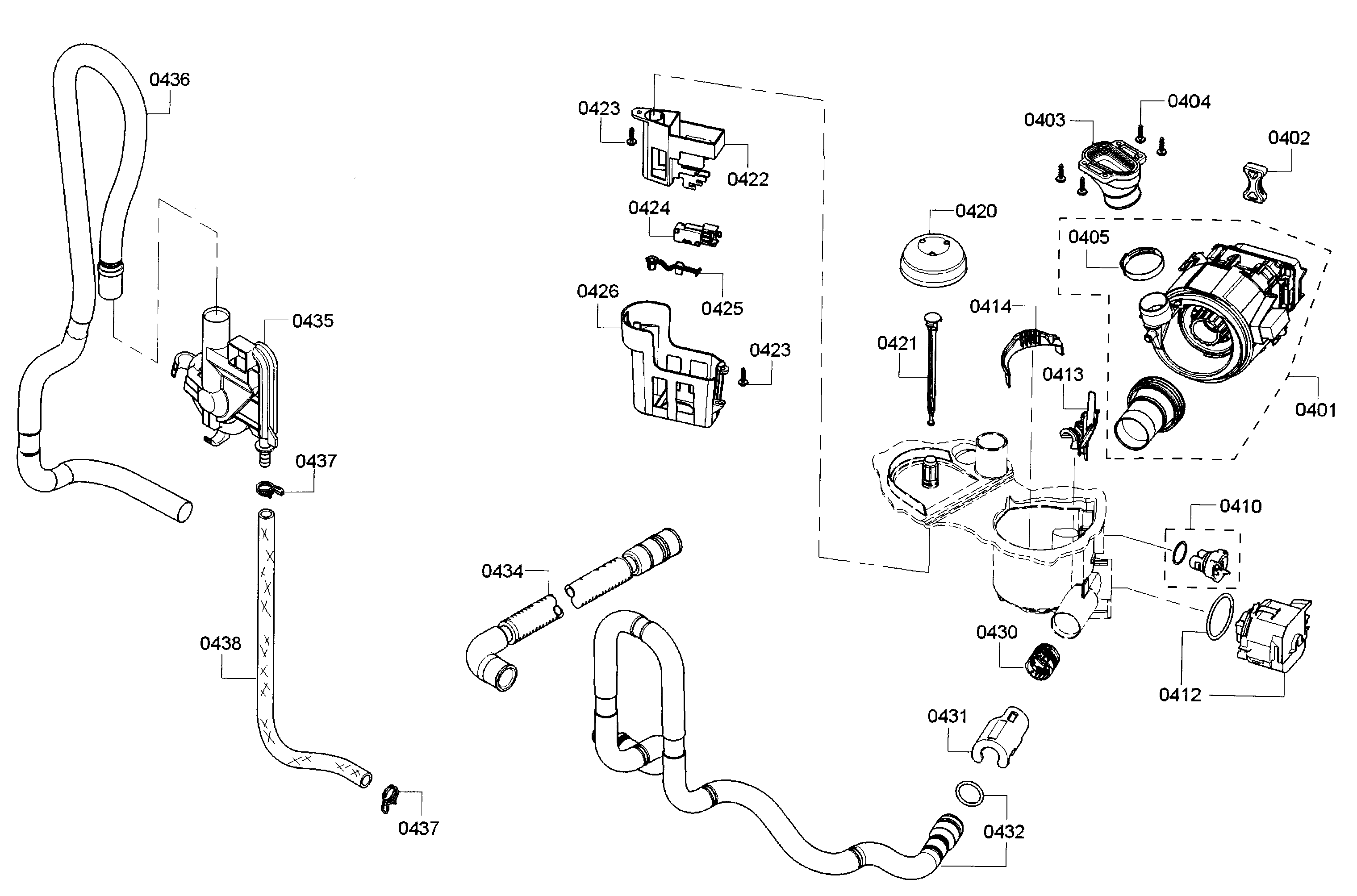 Bosch SHE3AR56UC/17 sump diagram