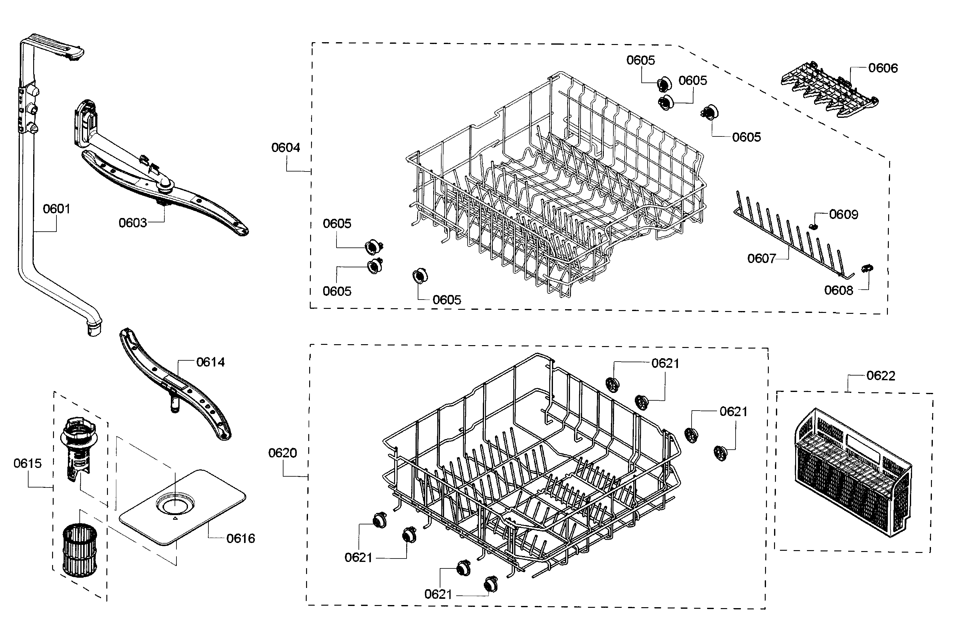 Bosch SHE3AR56UC/17 rack diagram