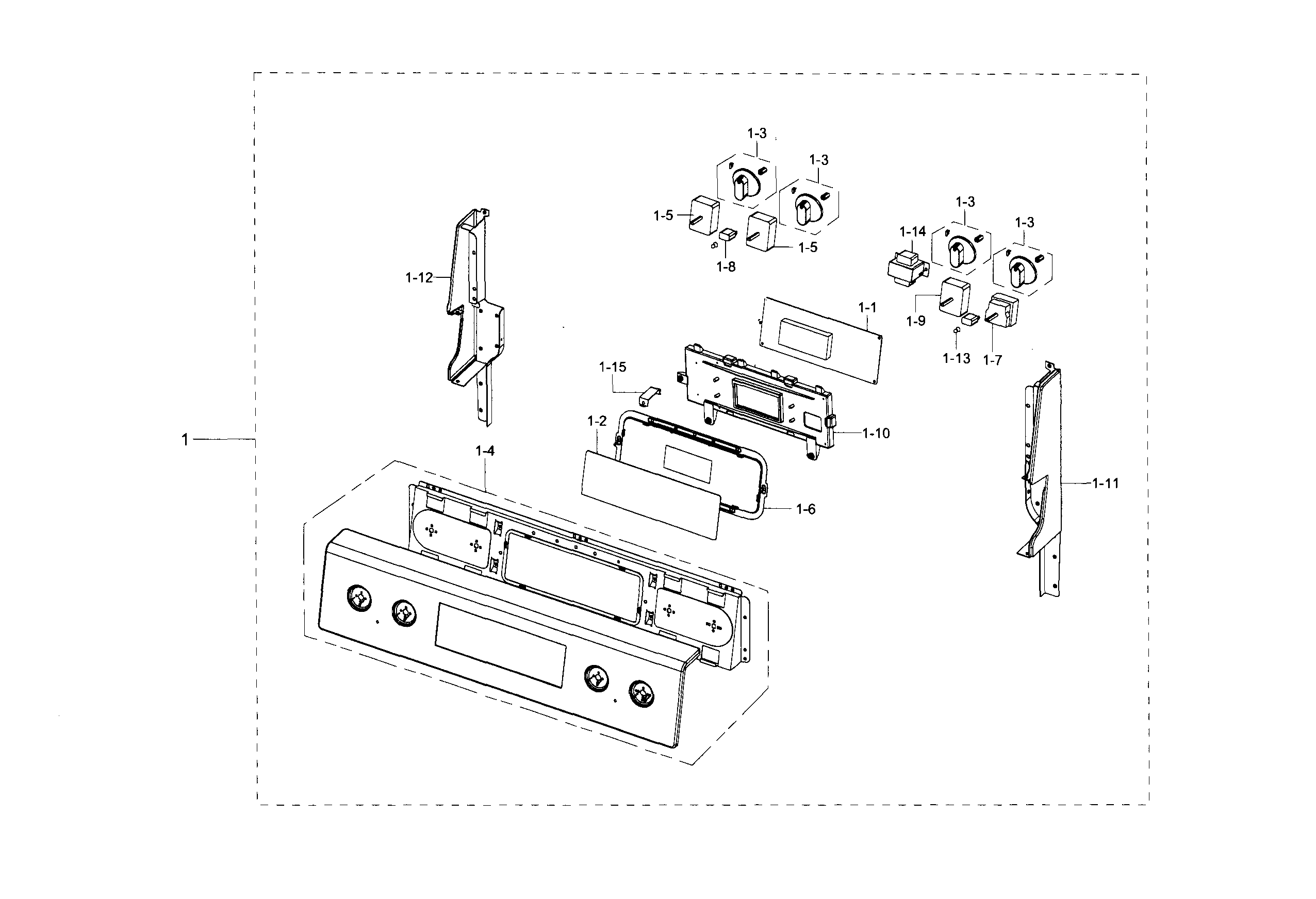 Samsung NE597R0ABSR/AA-02 control panel diagram