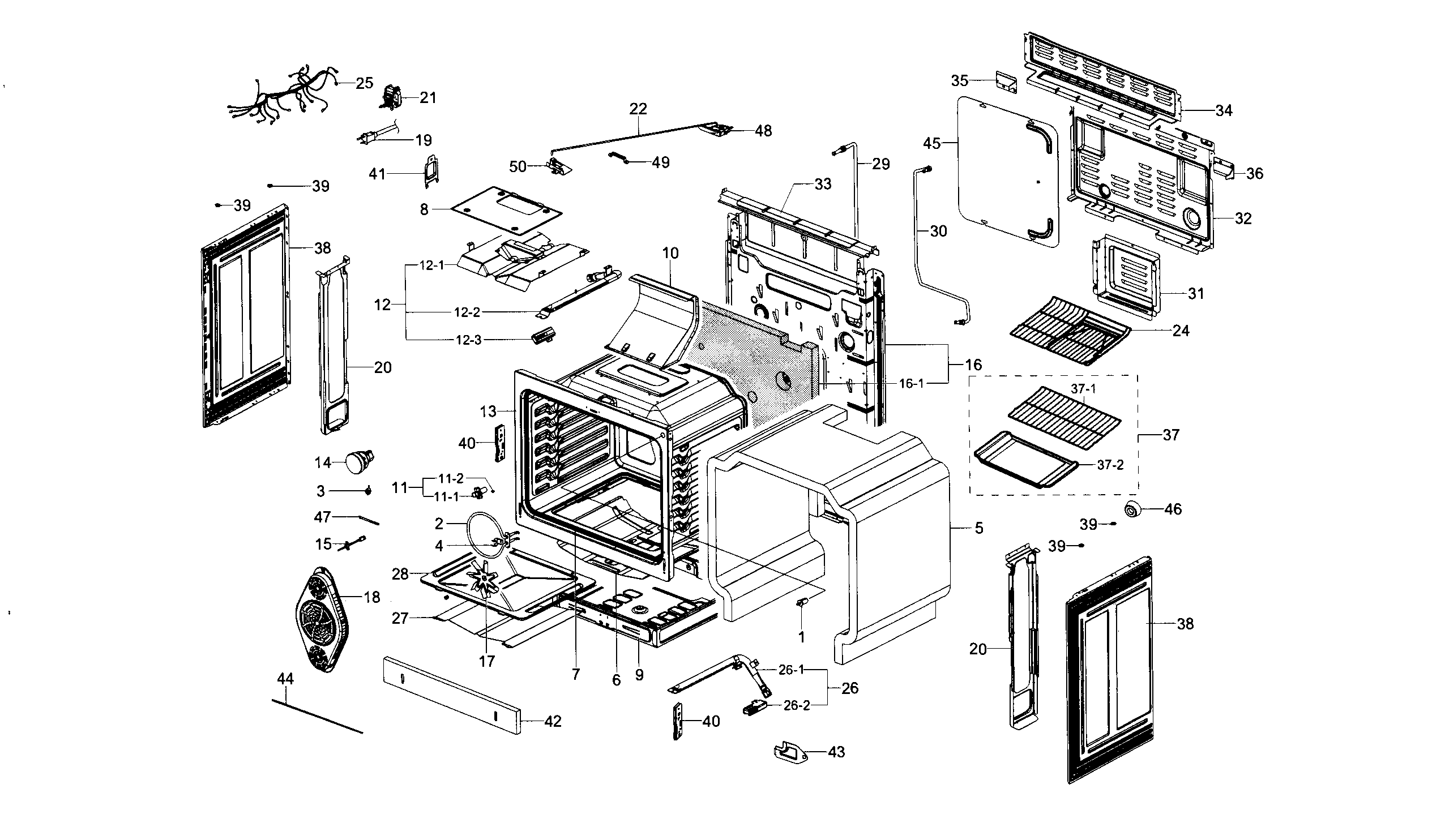 Samsung FX710BGS/XAA-03 main assy diagram