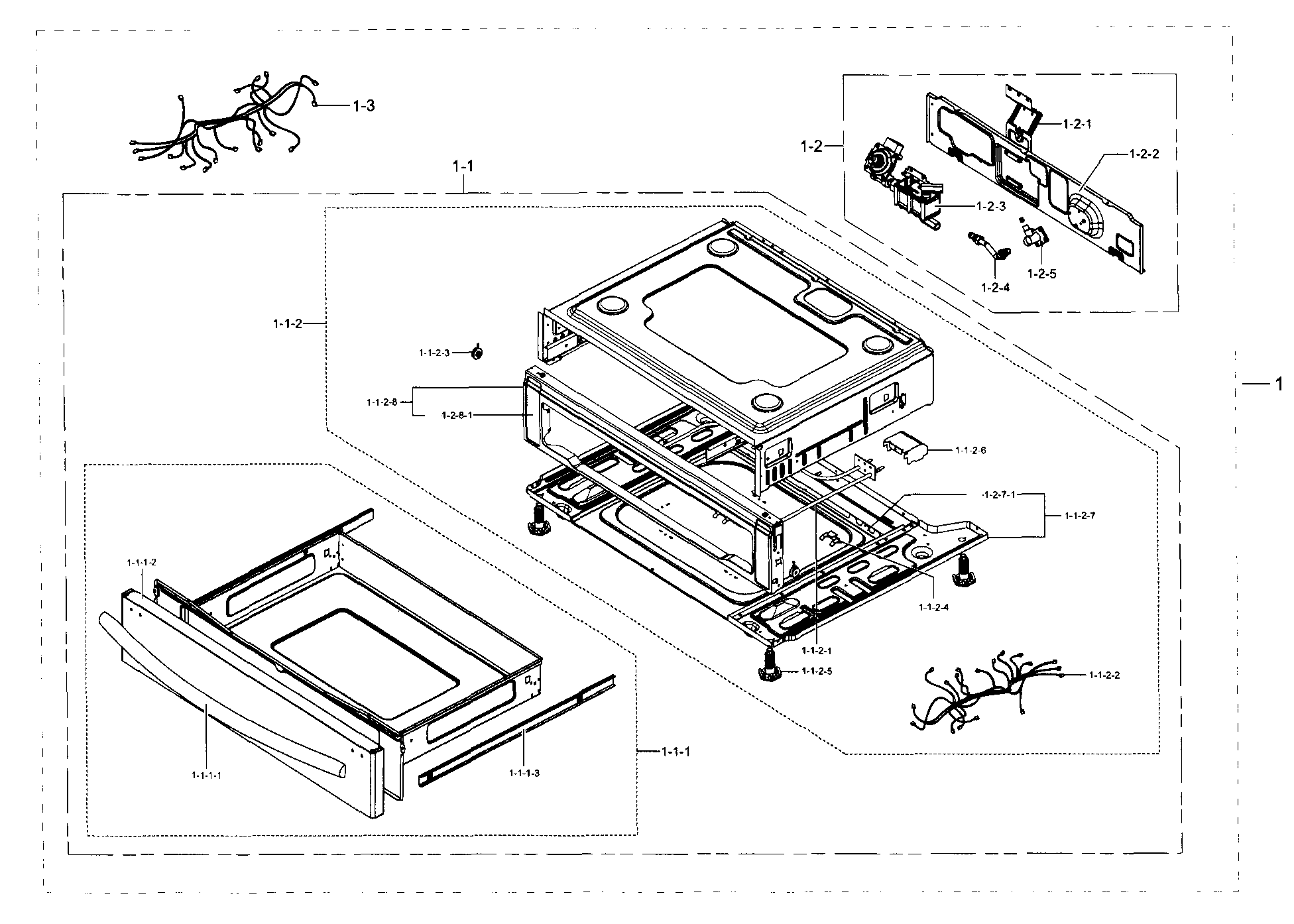 Samsung FX710BGS/XAA-03 drawer diagram