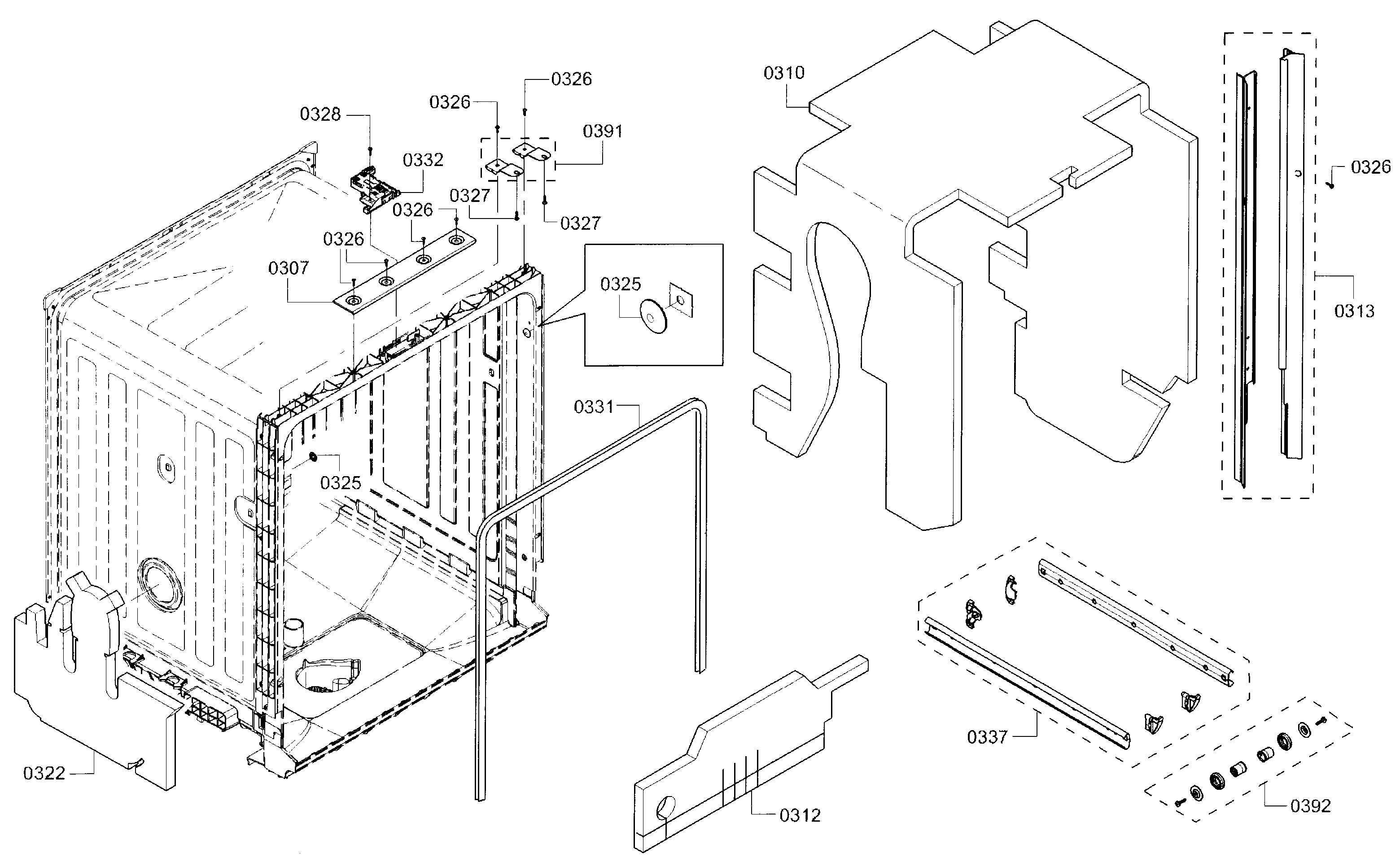 Bosch SHS5AV52UC/01 frame diagram