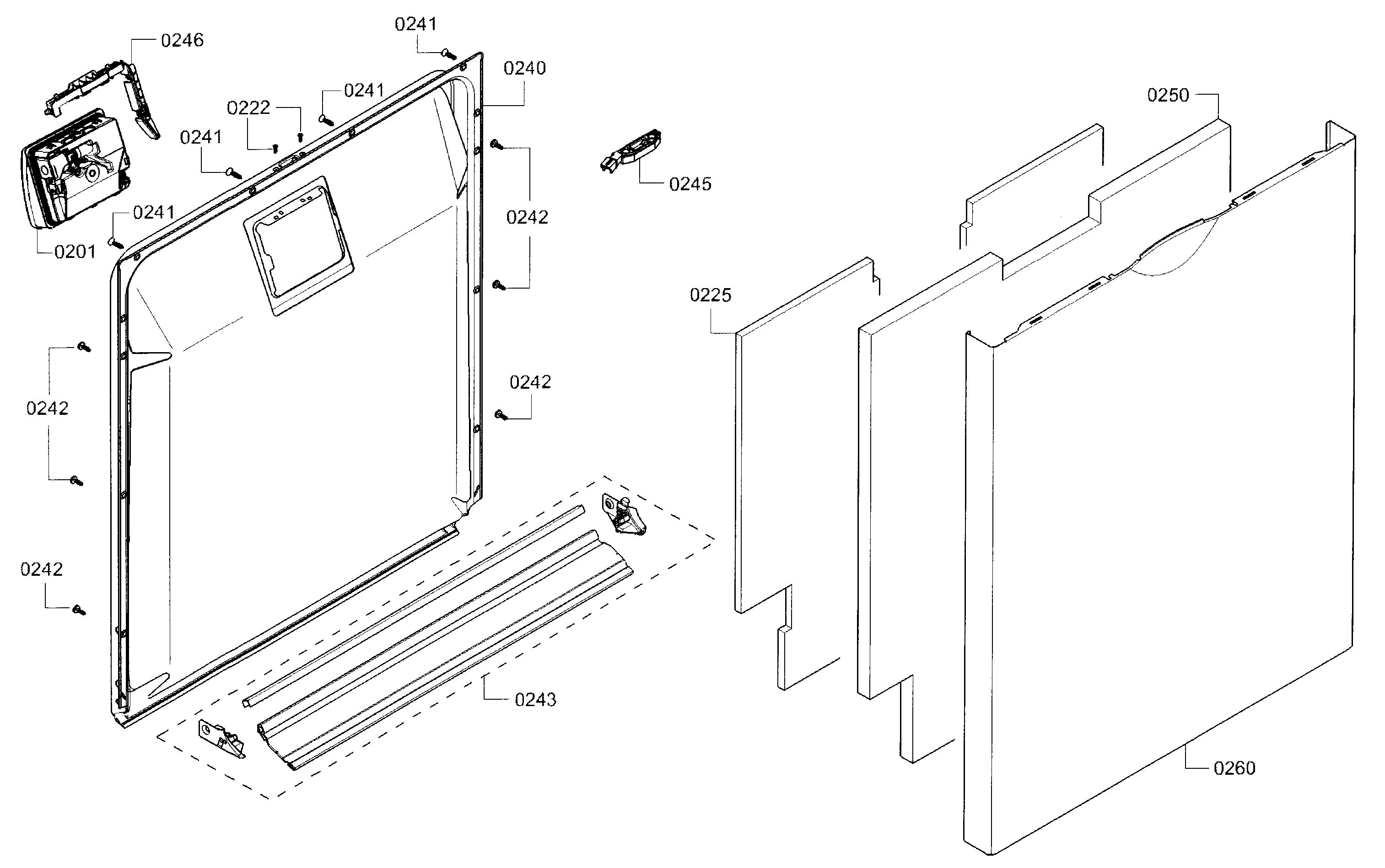 Bosch SHS5AV56UC/01 door diagram