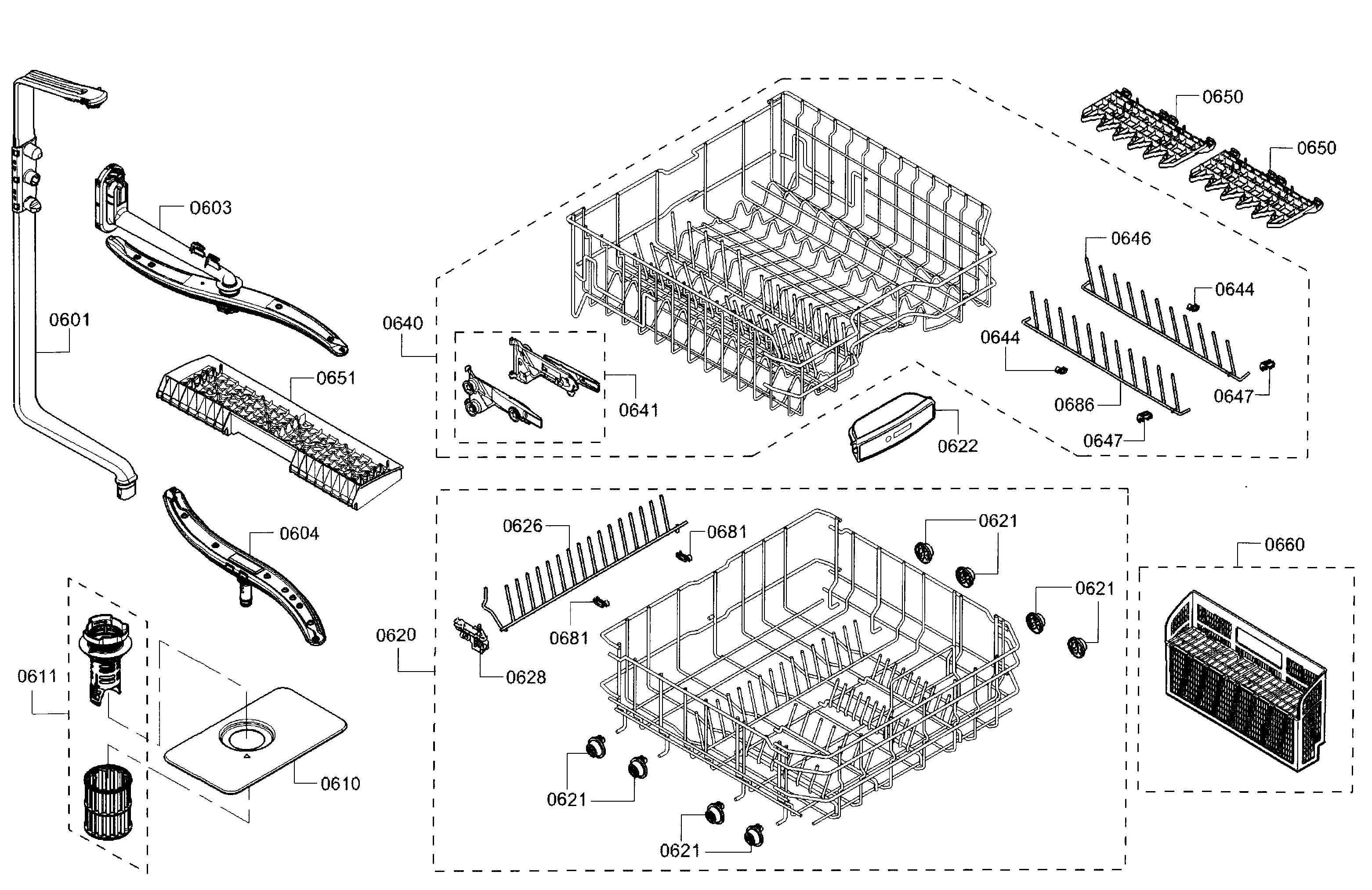 Bosch SHX5AV52UC/01 rack diagram