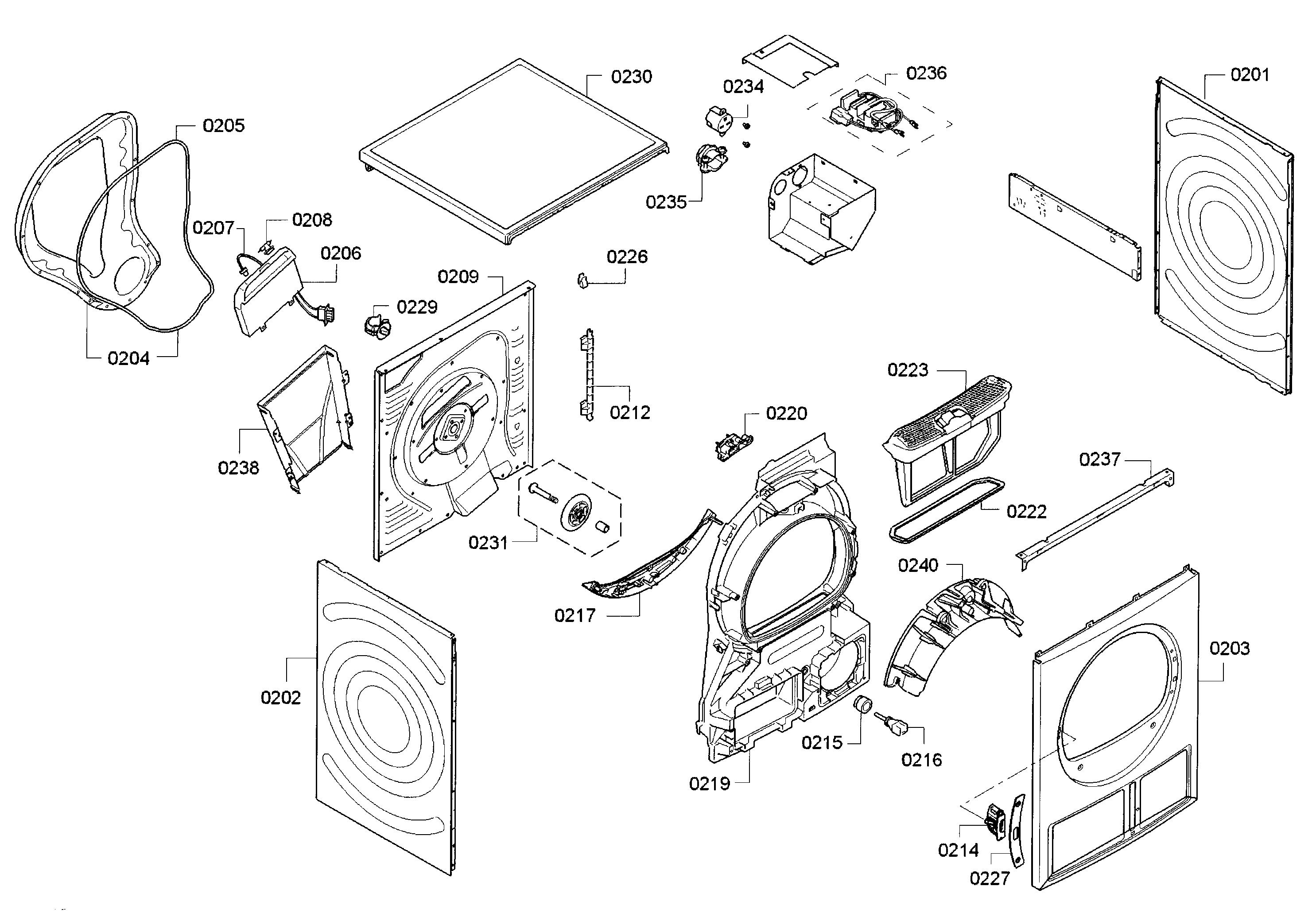 Bosch WTG86400UC/01 frame diagram