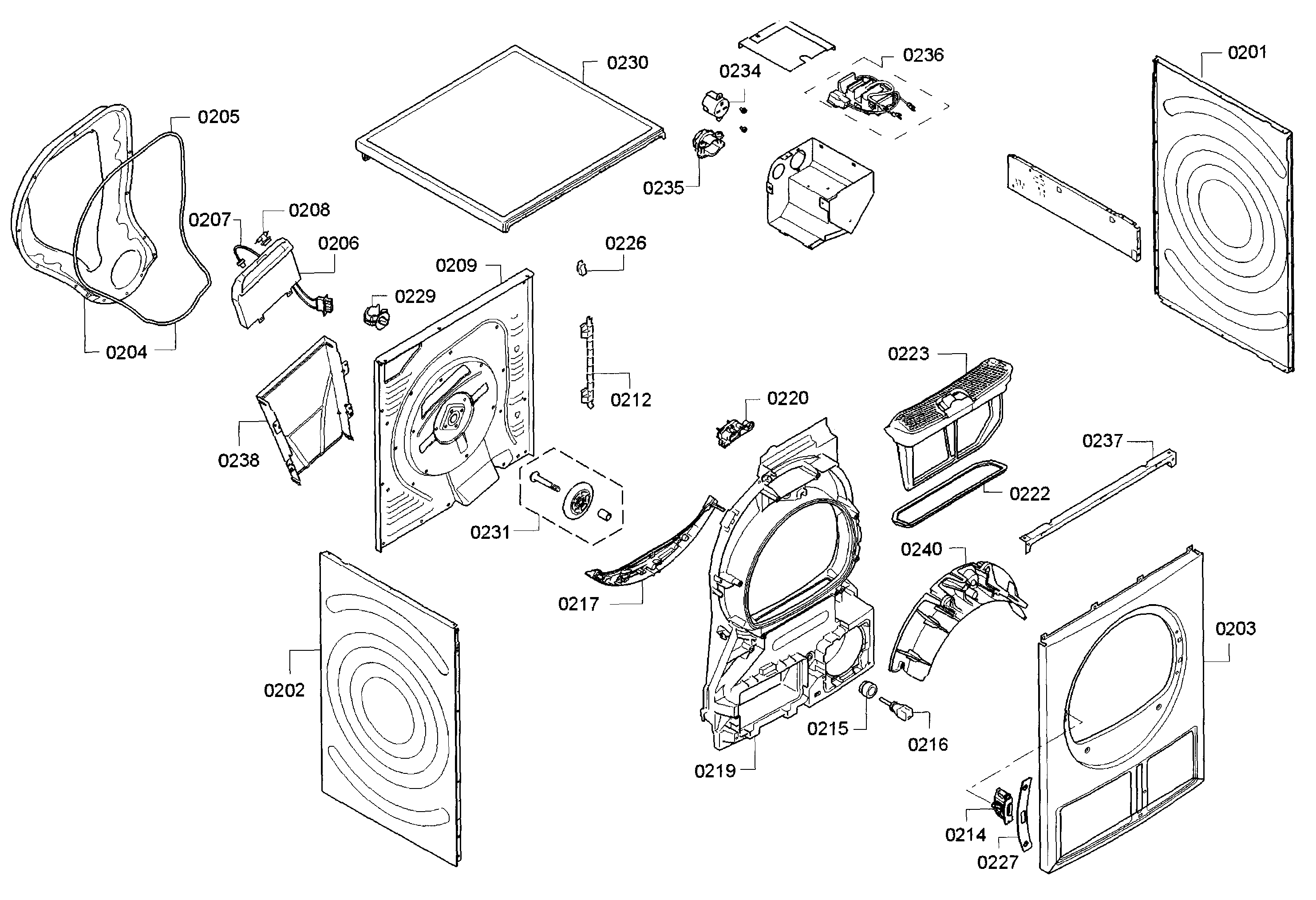 Bosch WTG86401UC/01 frame diagram