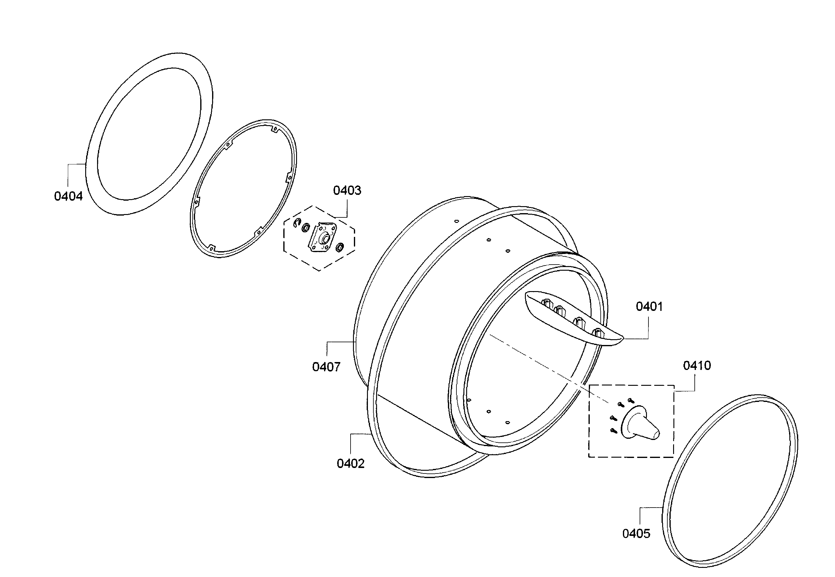 Bosch WTG86401UC/01 tub/drum diagram