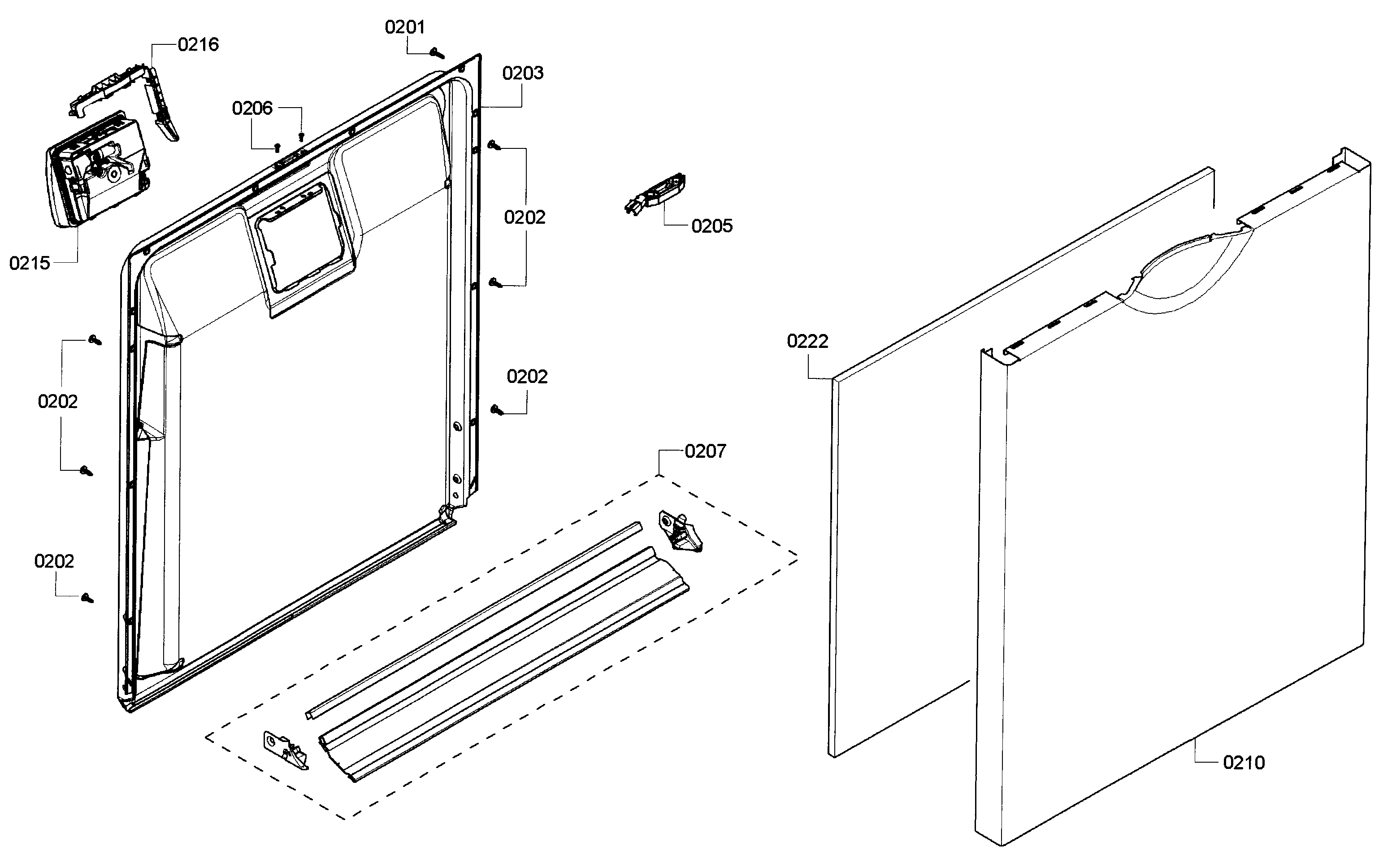 Bosch SHE3ARF5UC/07 door diagram