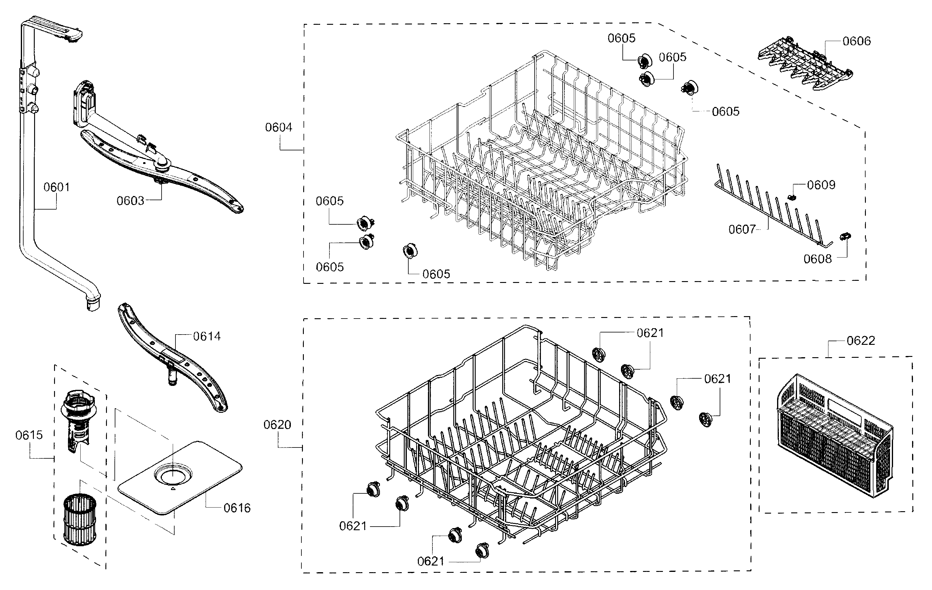 Bosch SHE3AR52UC/21 rack diagram
