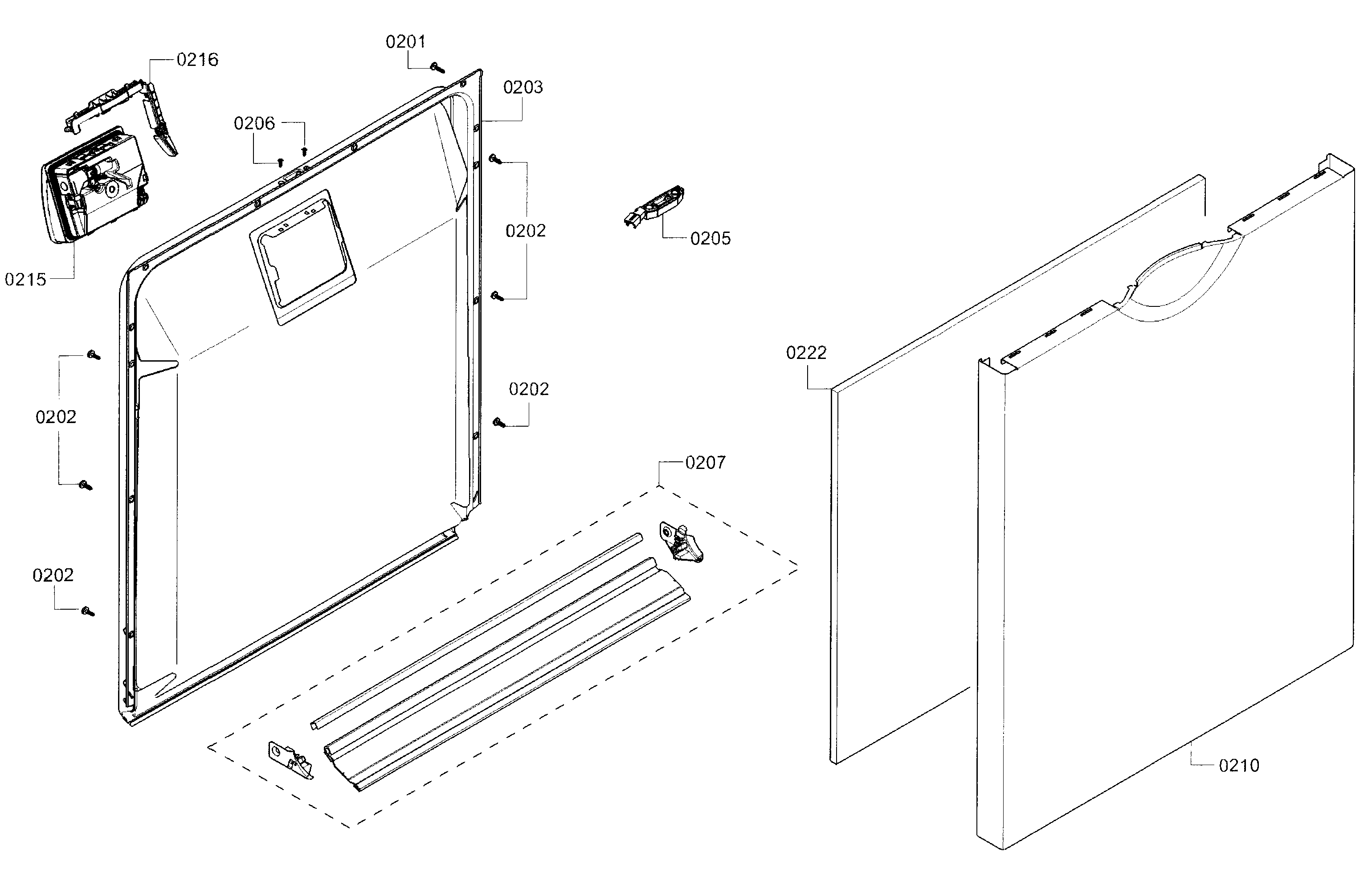 Bosch SHE3AR72UC/21 door diagram