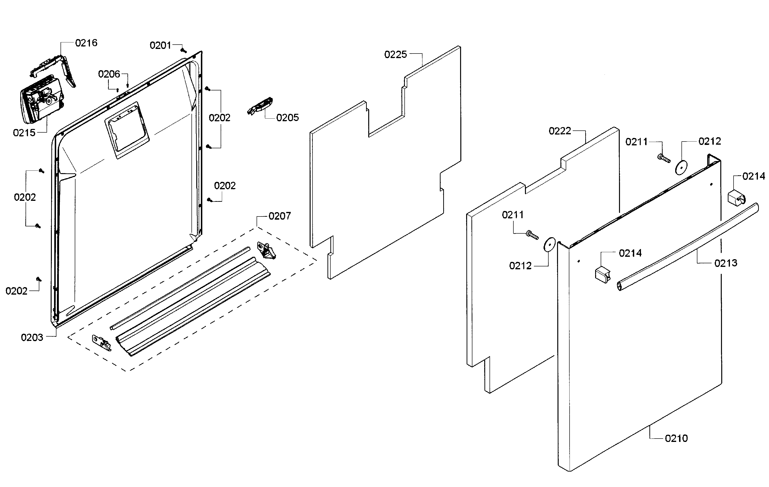 Bosch SHX4ATF5UC/12 door diagram