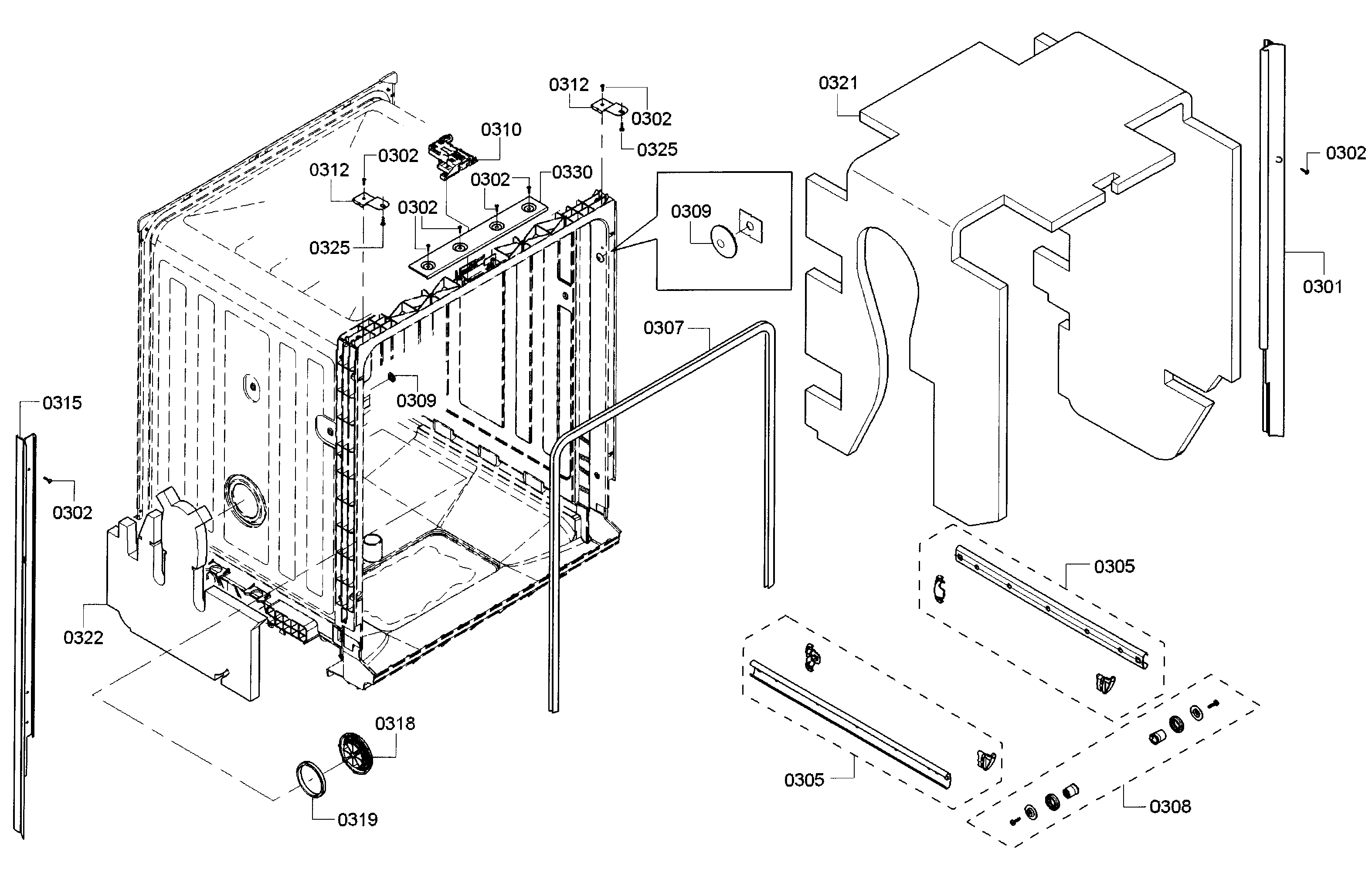Bosch SHX4ATF5UC/12 frame diagram
