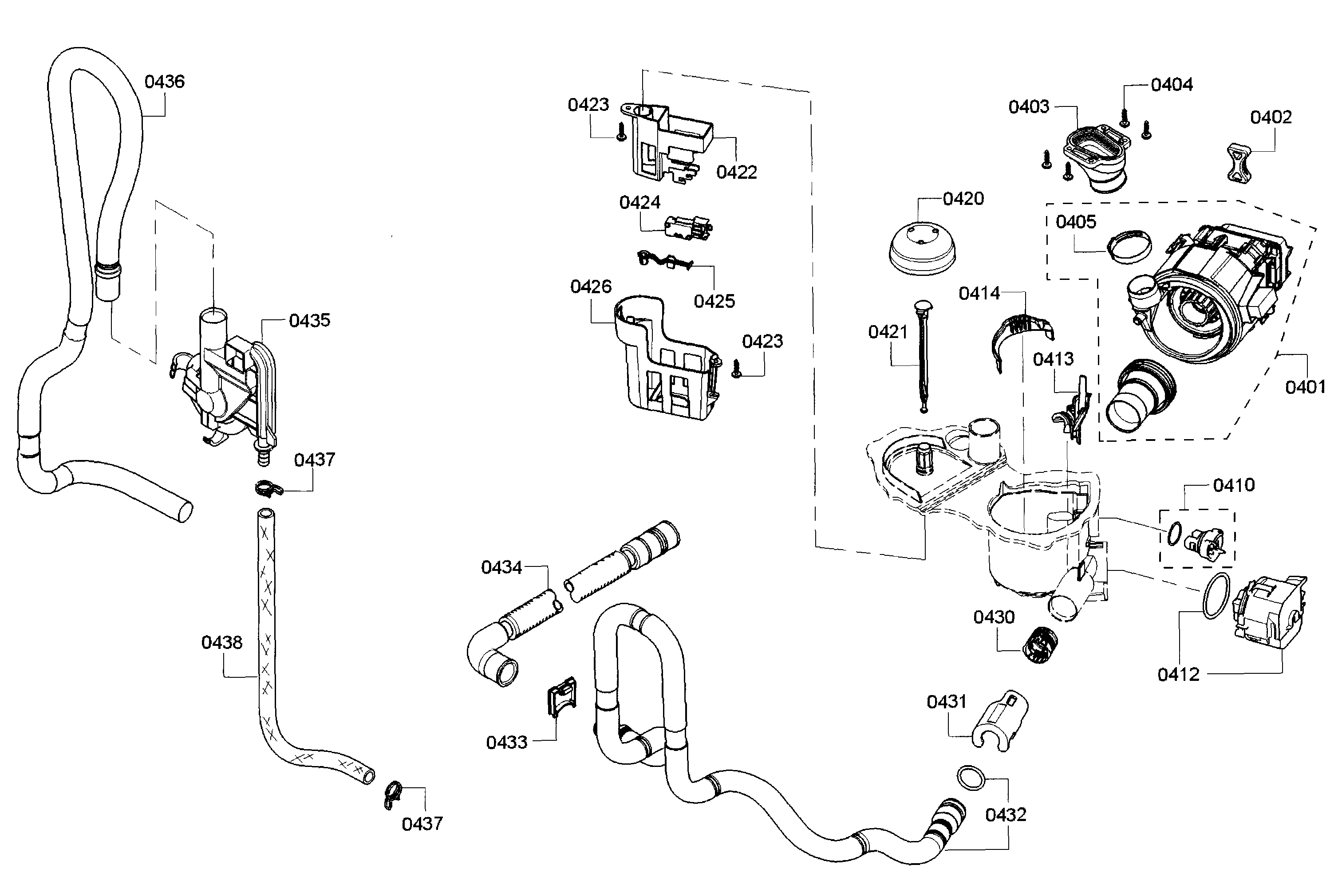 Bosch SHX4ATF5UC/12 pump diagram