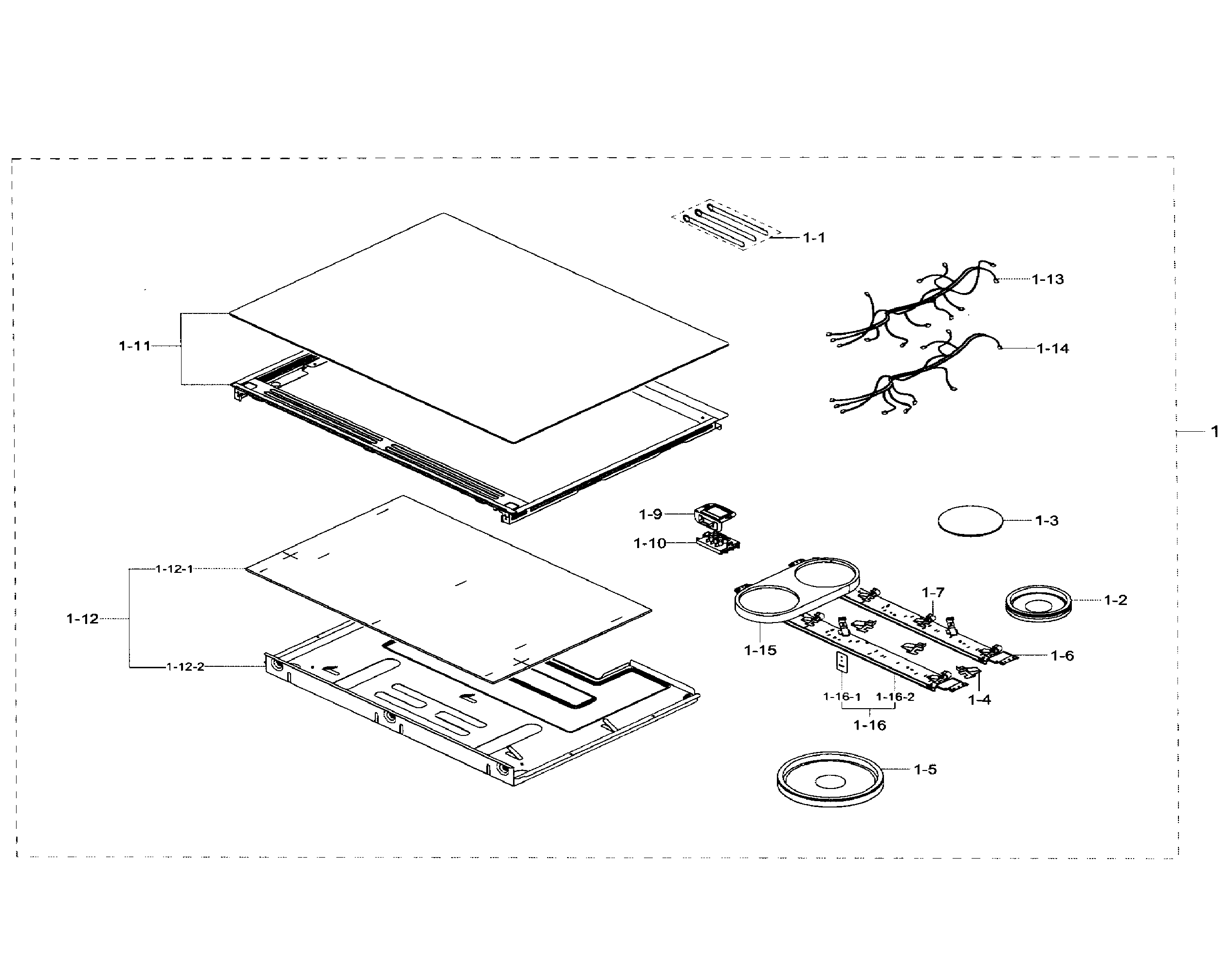 Samsung NE58H9950WS/AA-02 cooktop assy diagram
