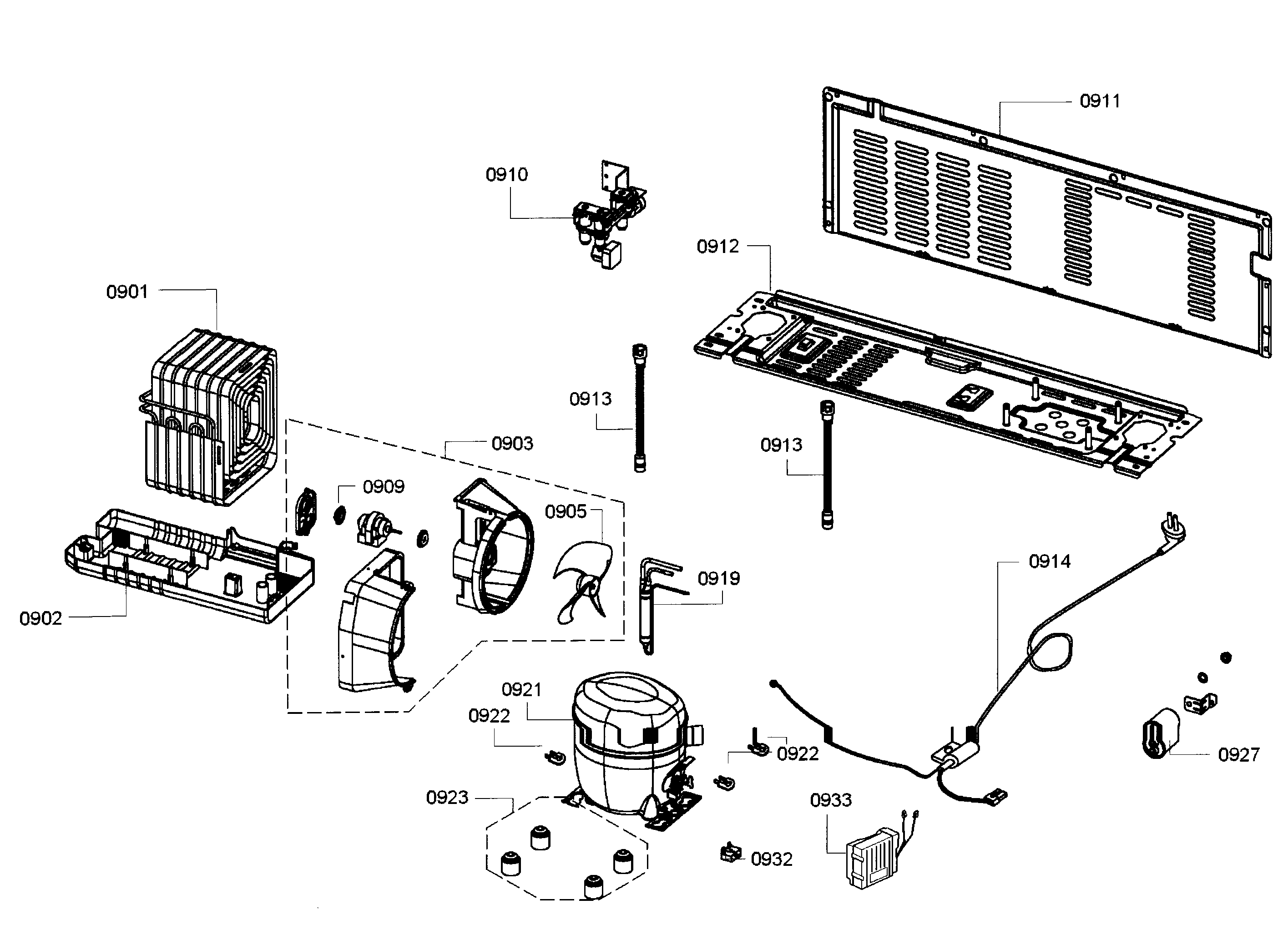 Bosch B26FT70SNS/02 compressor diagram