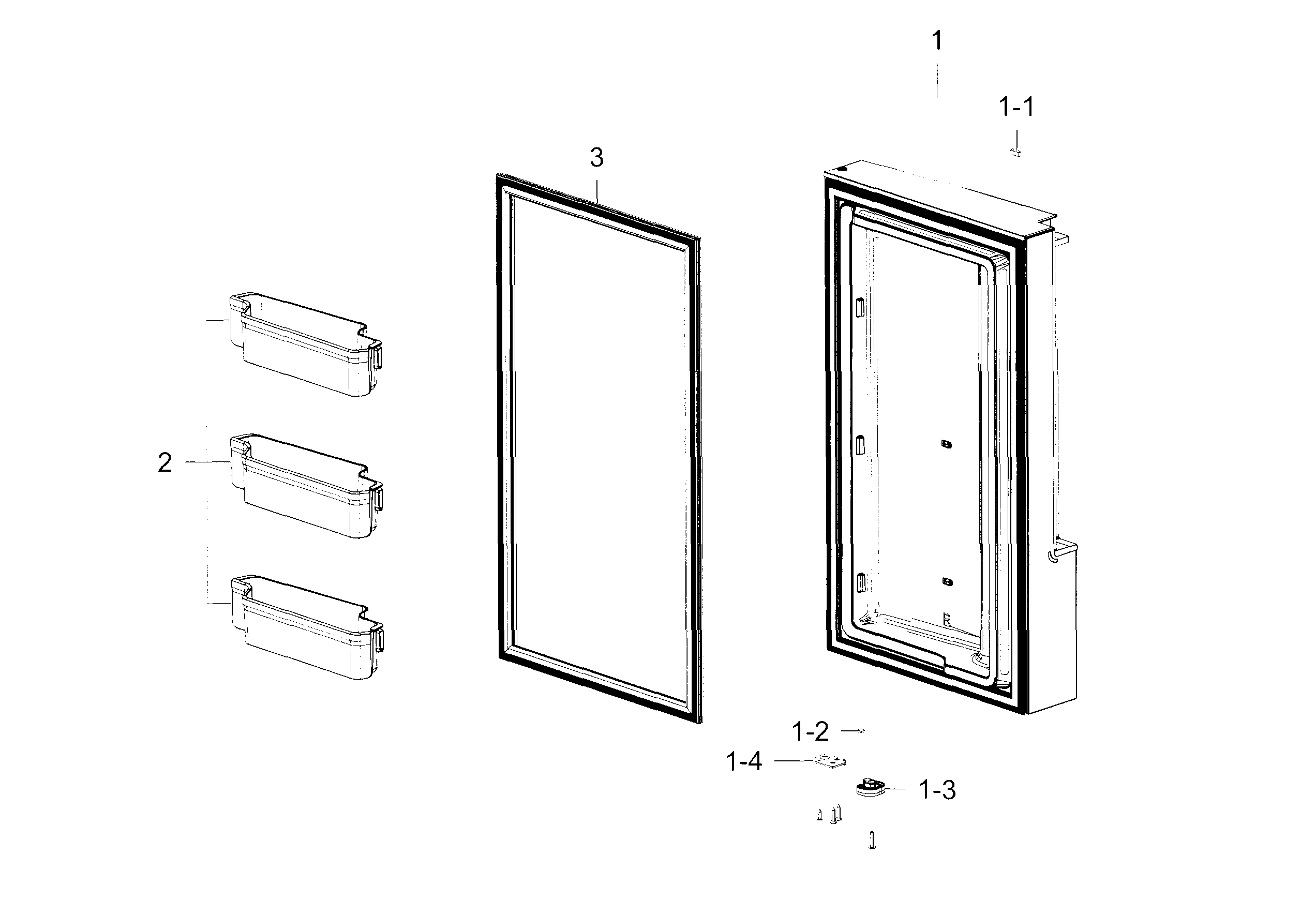 Samsung RF23J9011SR/AA-00 freezer door r diagram