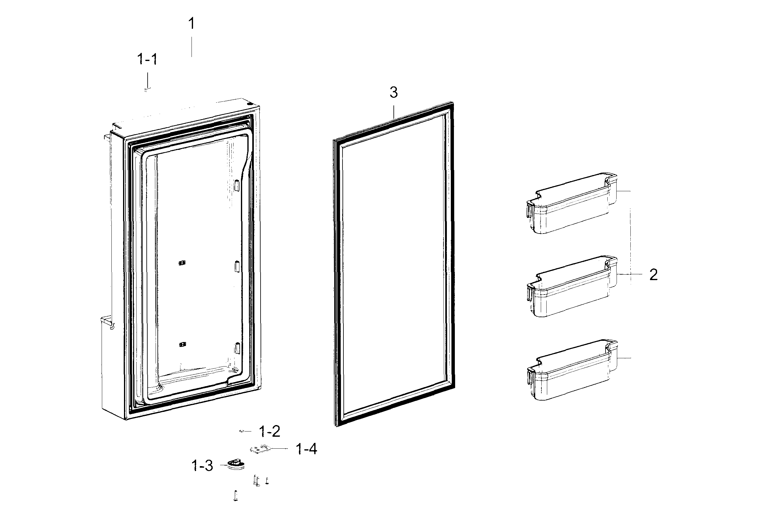 Samsung RF23J9011SR/AA-00 freezer door l diagram