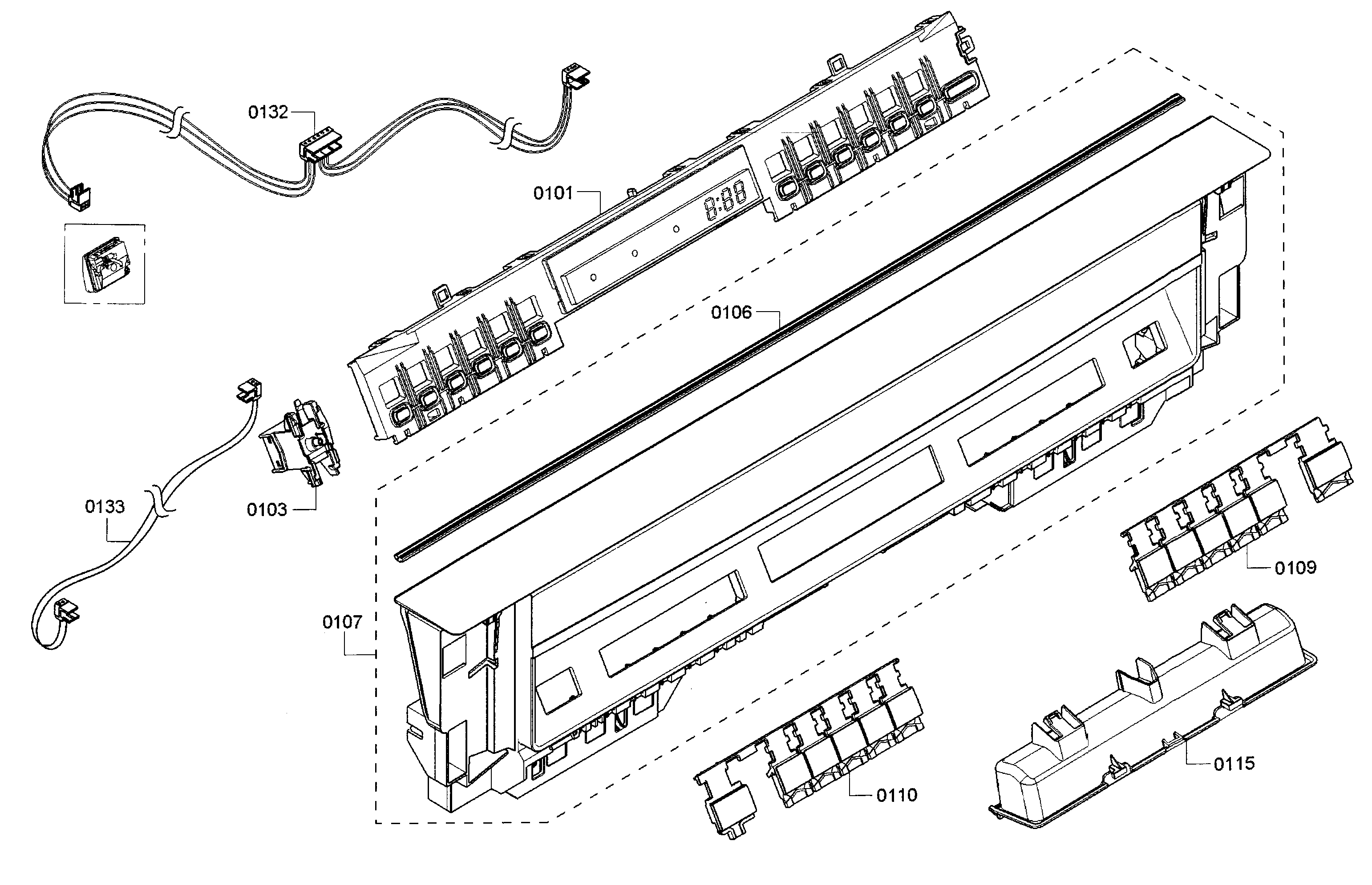 Bosch SHE65T55UC/07 control panel diagram