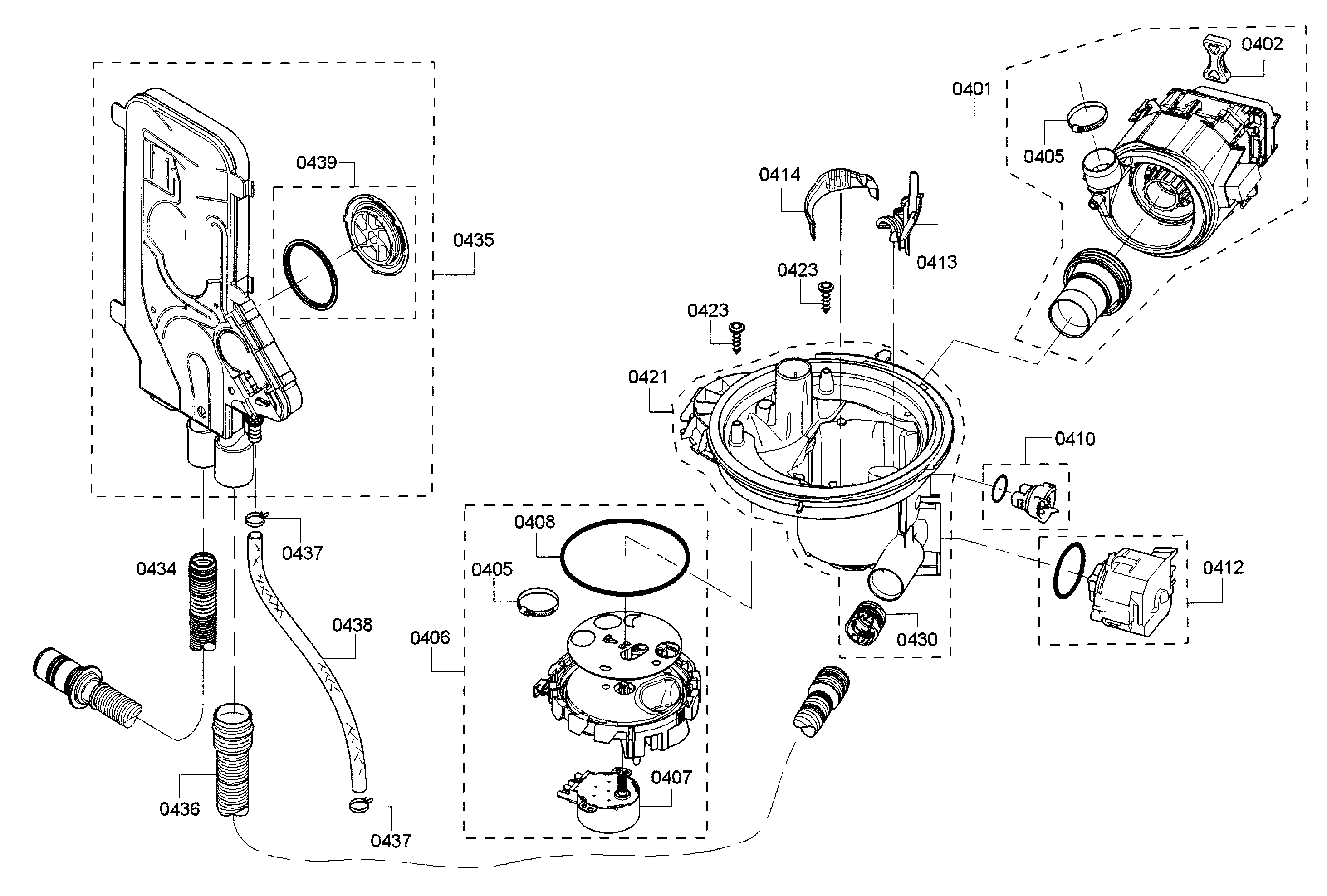 Bosch SHE65T55UC/07 pump diagram
