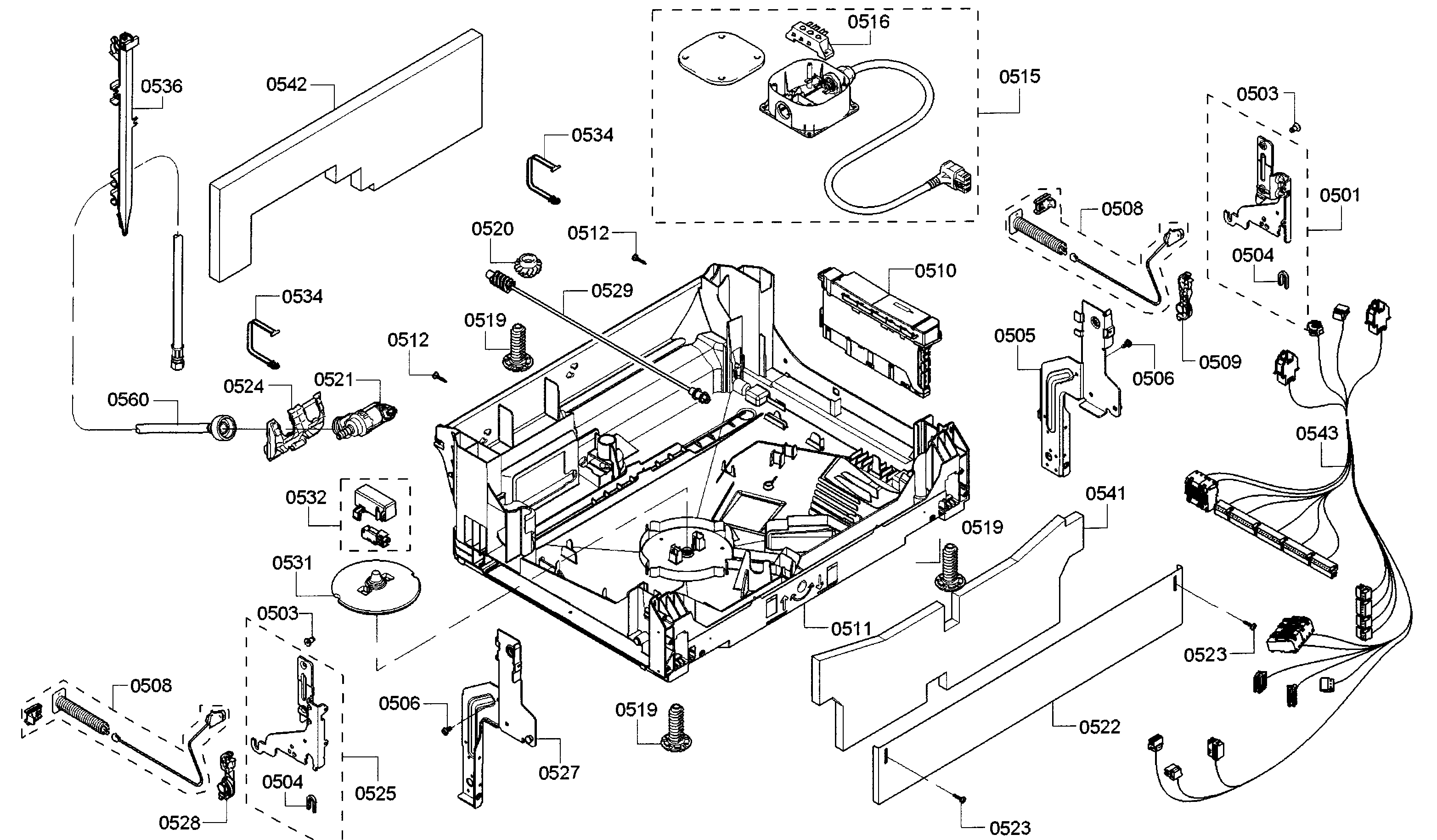 Bosch SHE65T55UC/07 base diagram