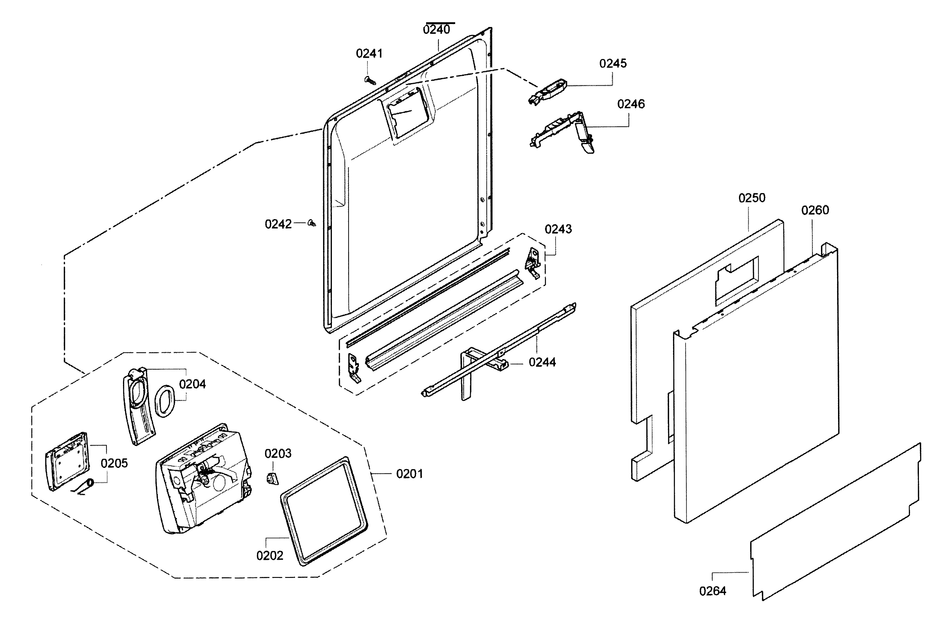 Bosch SHE9PT55UC/70 door diagram