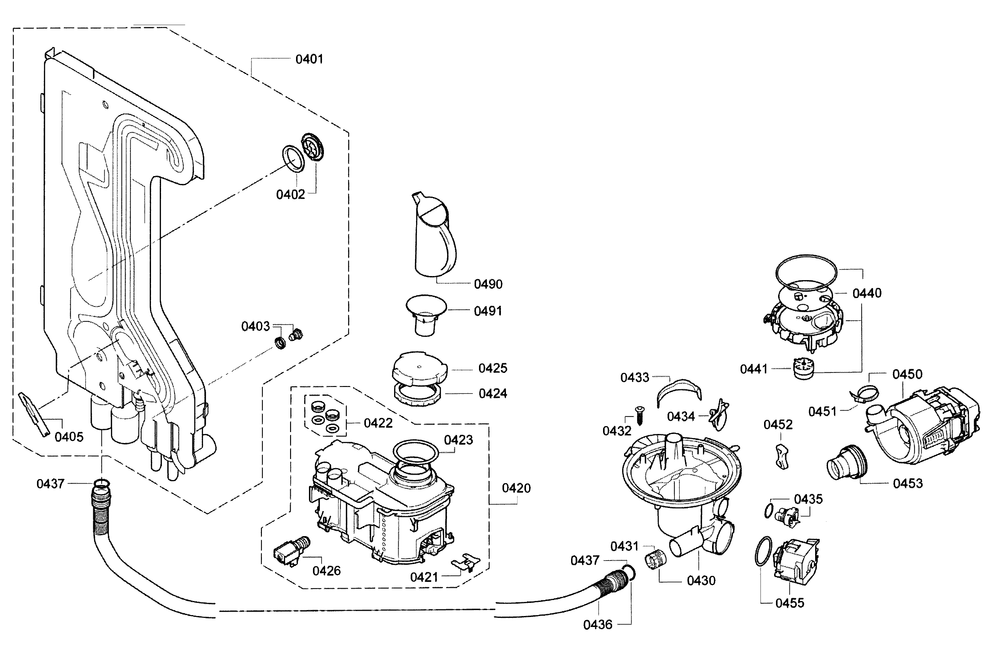 Bosch SHE9PT55UC/70 pump diagram