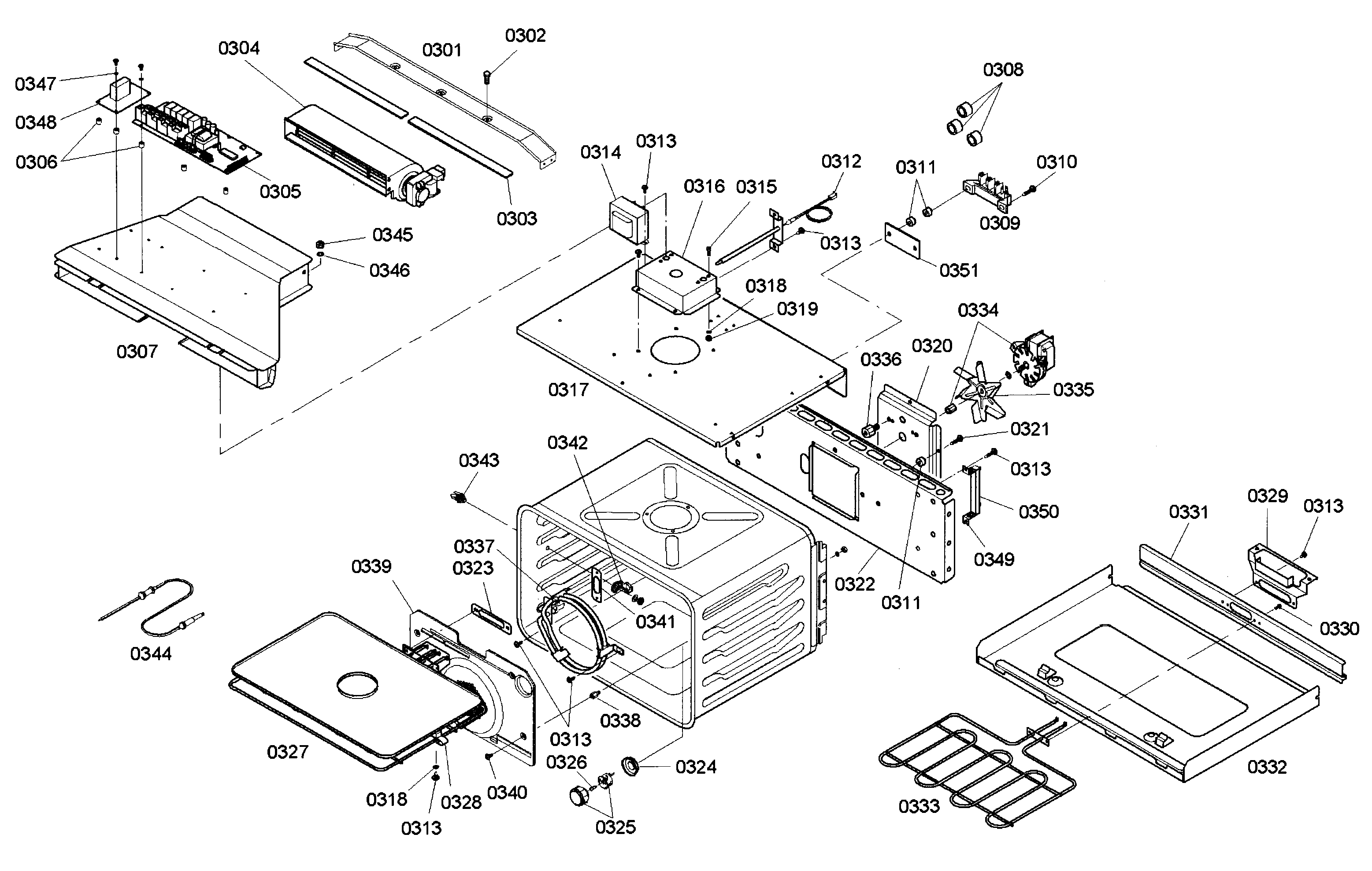 Bosch HBN755AUC/02 cavity 1 diagram