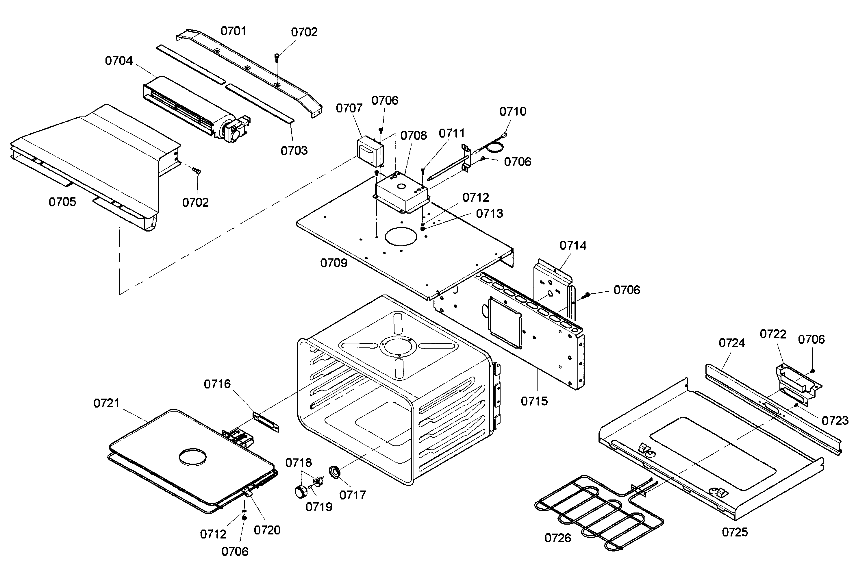 Bosch HBN755AUC/02 frame parts 2 diagram