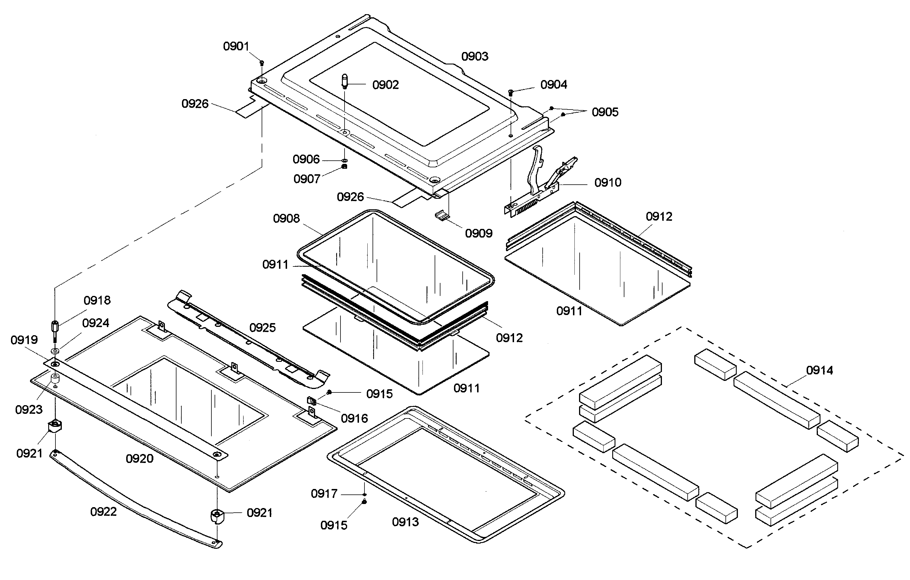 Bosch HBN755AUC/02 door 2 diagram