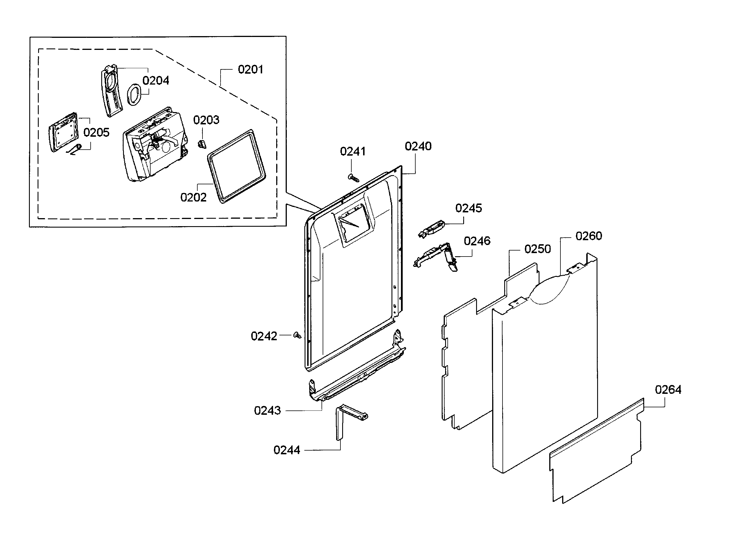 Bosch SPE53U55UC/28 door diagram
