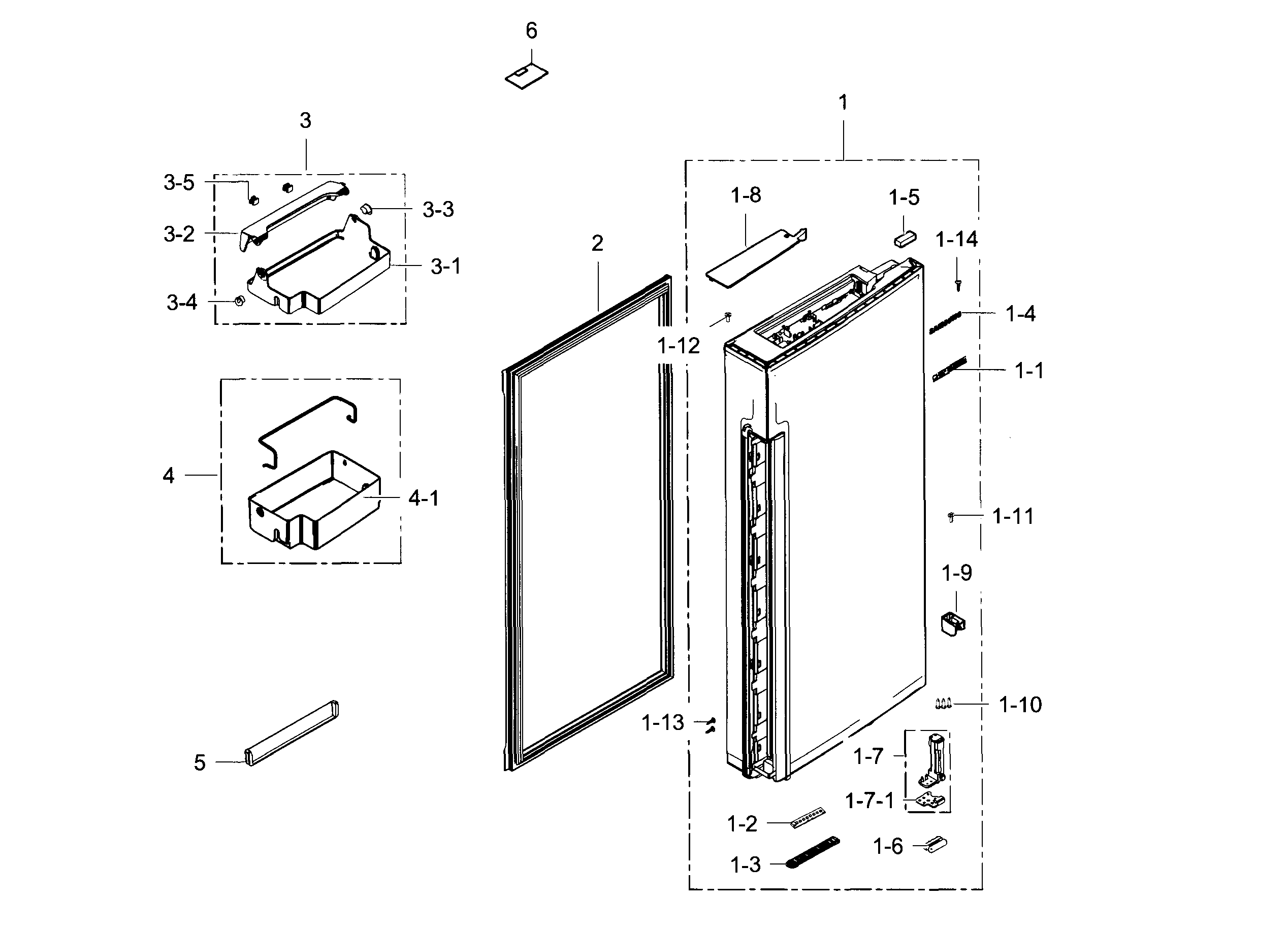 Samsung RF24J9960S4/AA-01 frdige door r diagram
