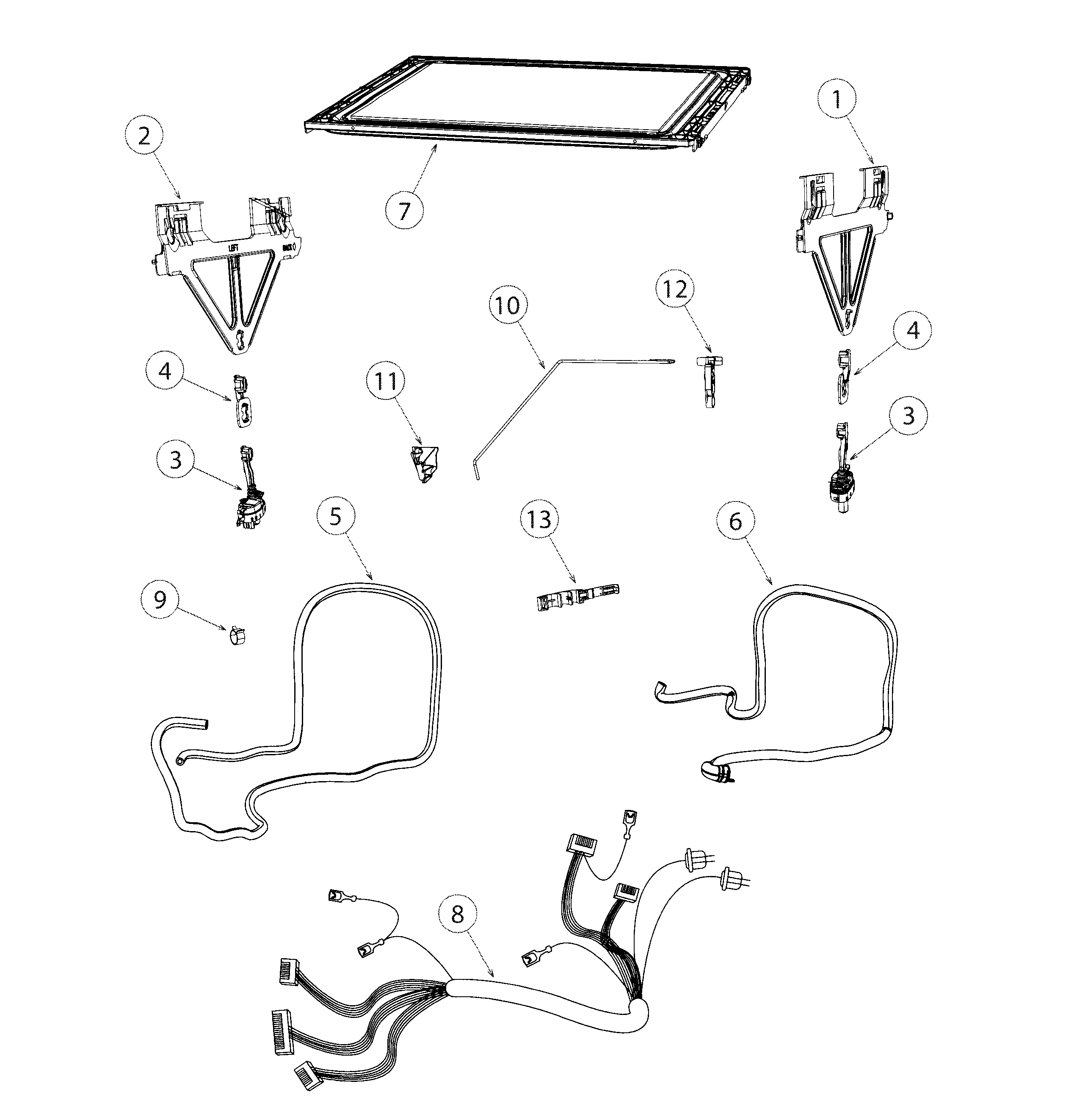 Fisher & Paykel DD24DCTX7-84679-B lid & link asy diagram