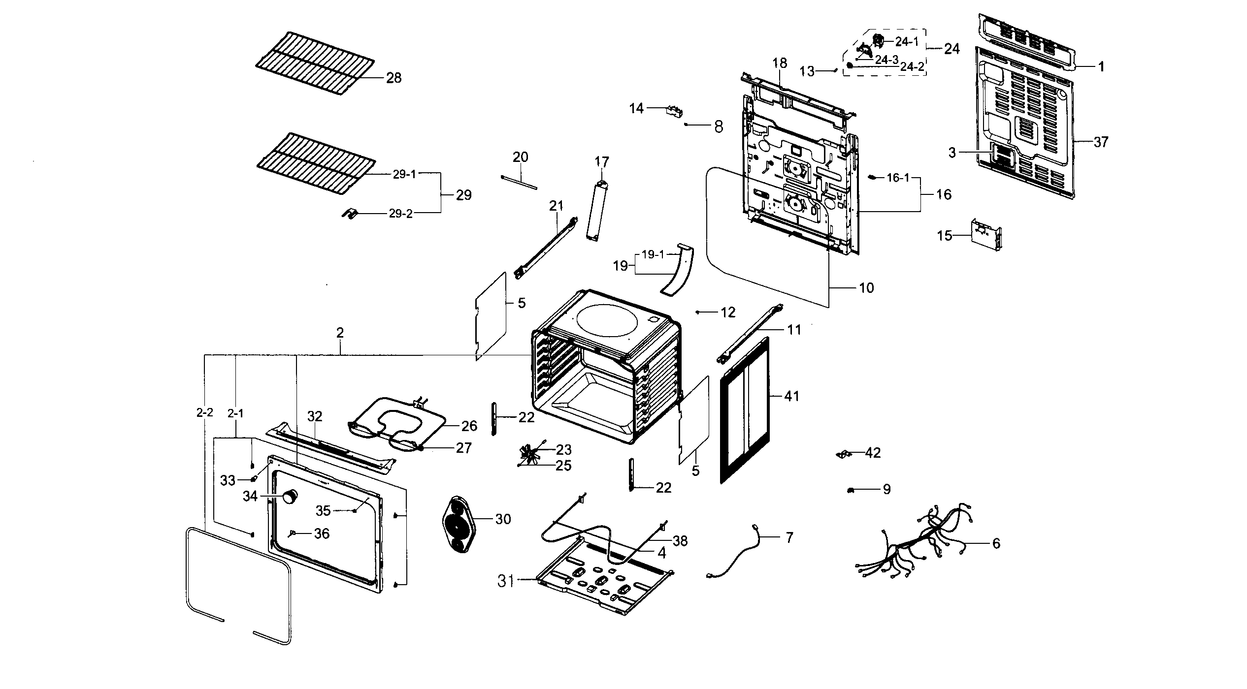 Samsung NE59J3420SW/AA-02 main asy diagram