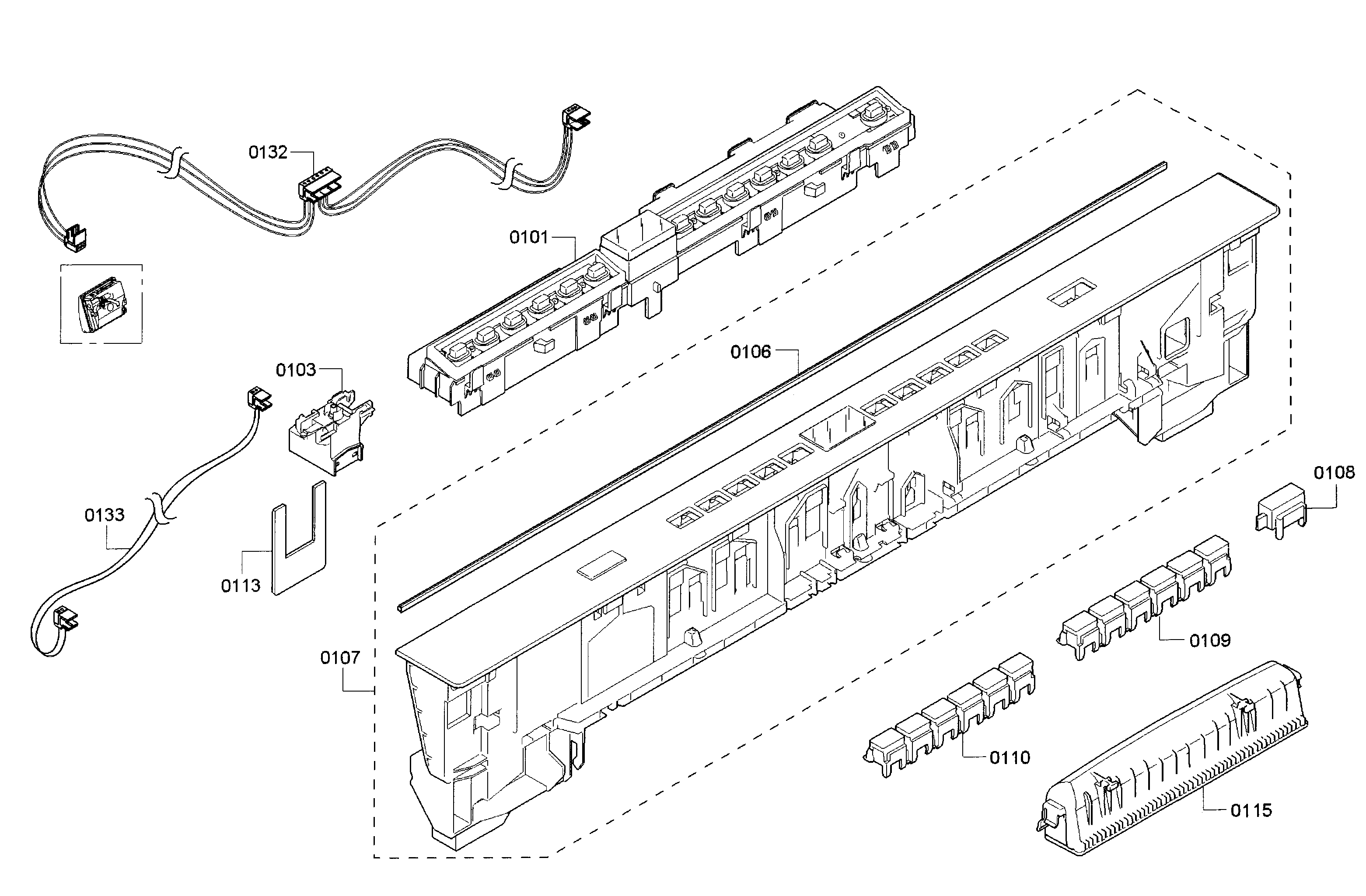 Bosch SHX65T55UC/07 control panel diagram
