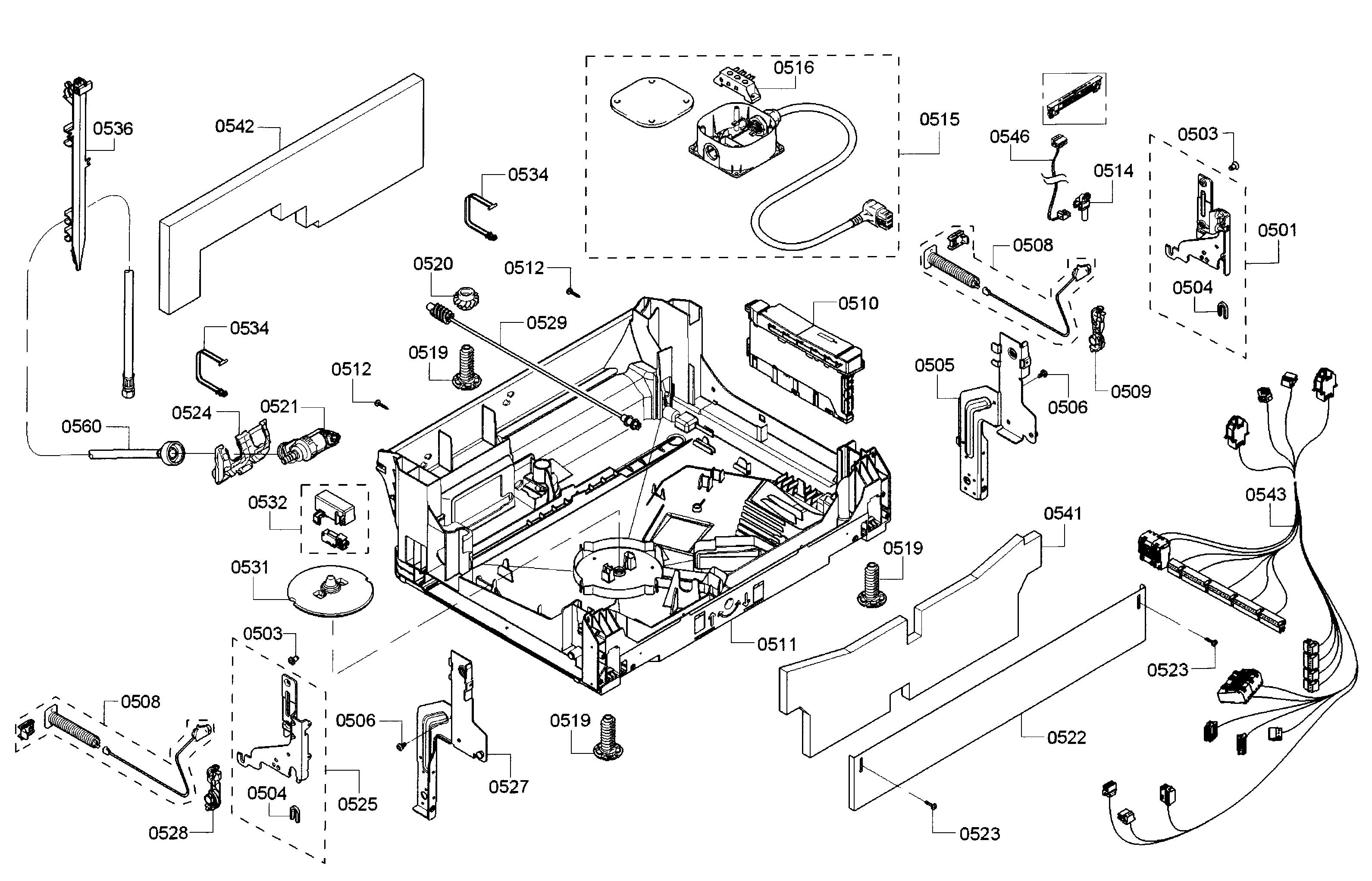 Bosch SHX65T55UC/07 base diagram
