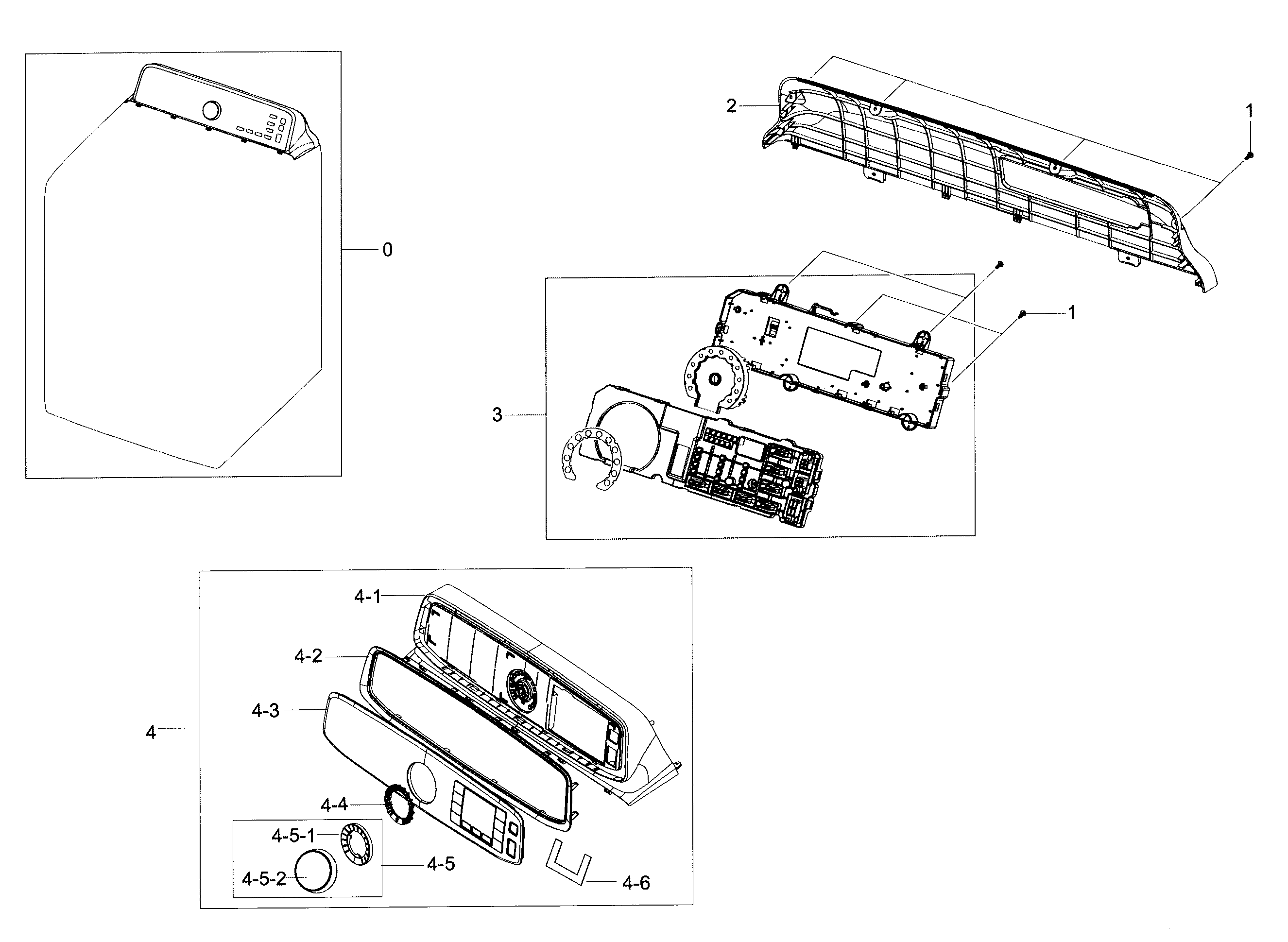 Samsung DV52J8700EW/A2-00 control panel diagram