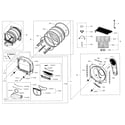 Samsung DV52J8700EW/A2-00 drum parts diagram