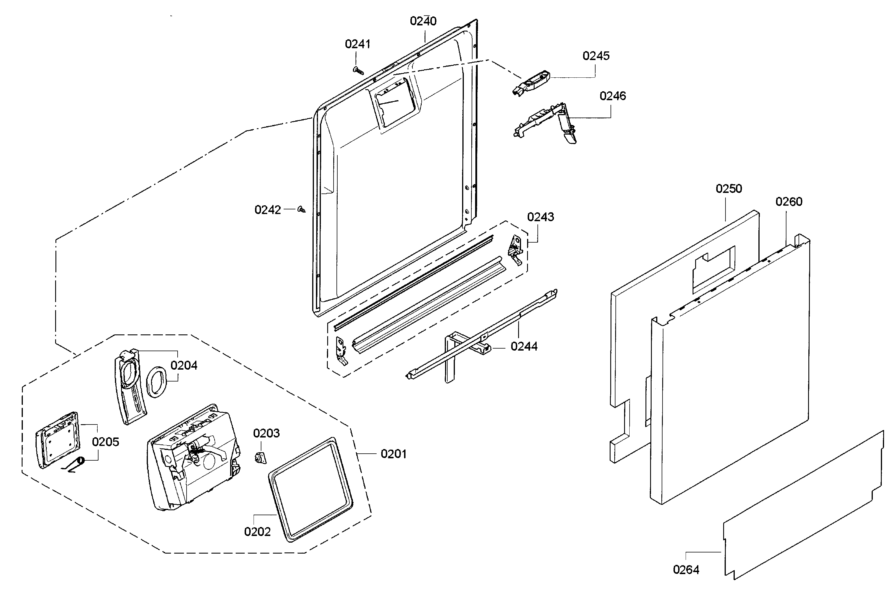 Bosch SHE9PT55UC/82 door diagram