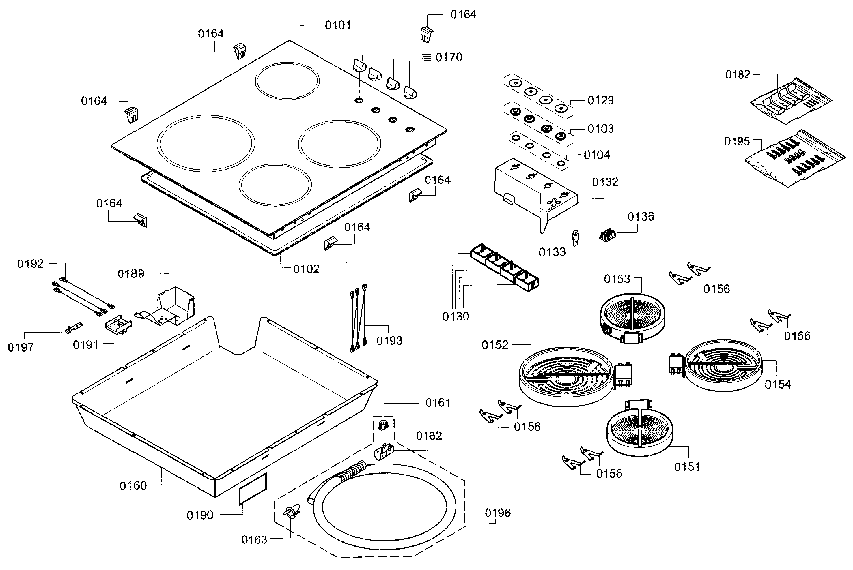 Bosch NEM5466UC/01 cooktop asy diagram