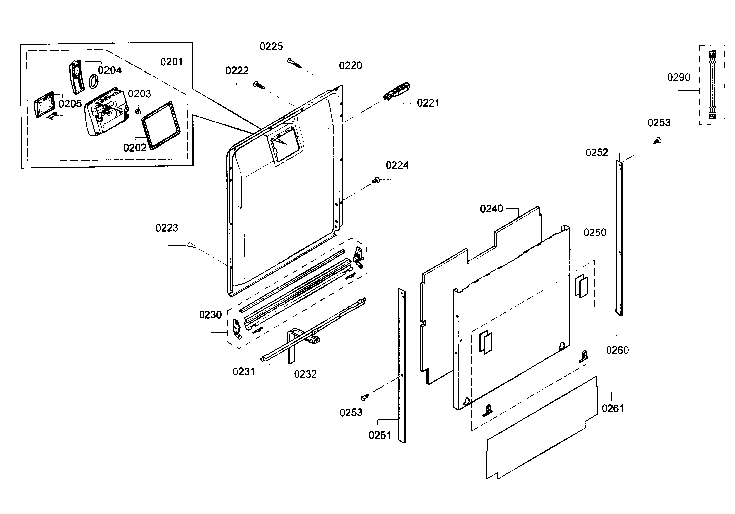 Bosch SGV68U53UC/A3 door diagram