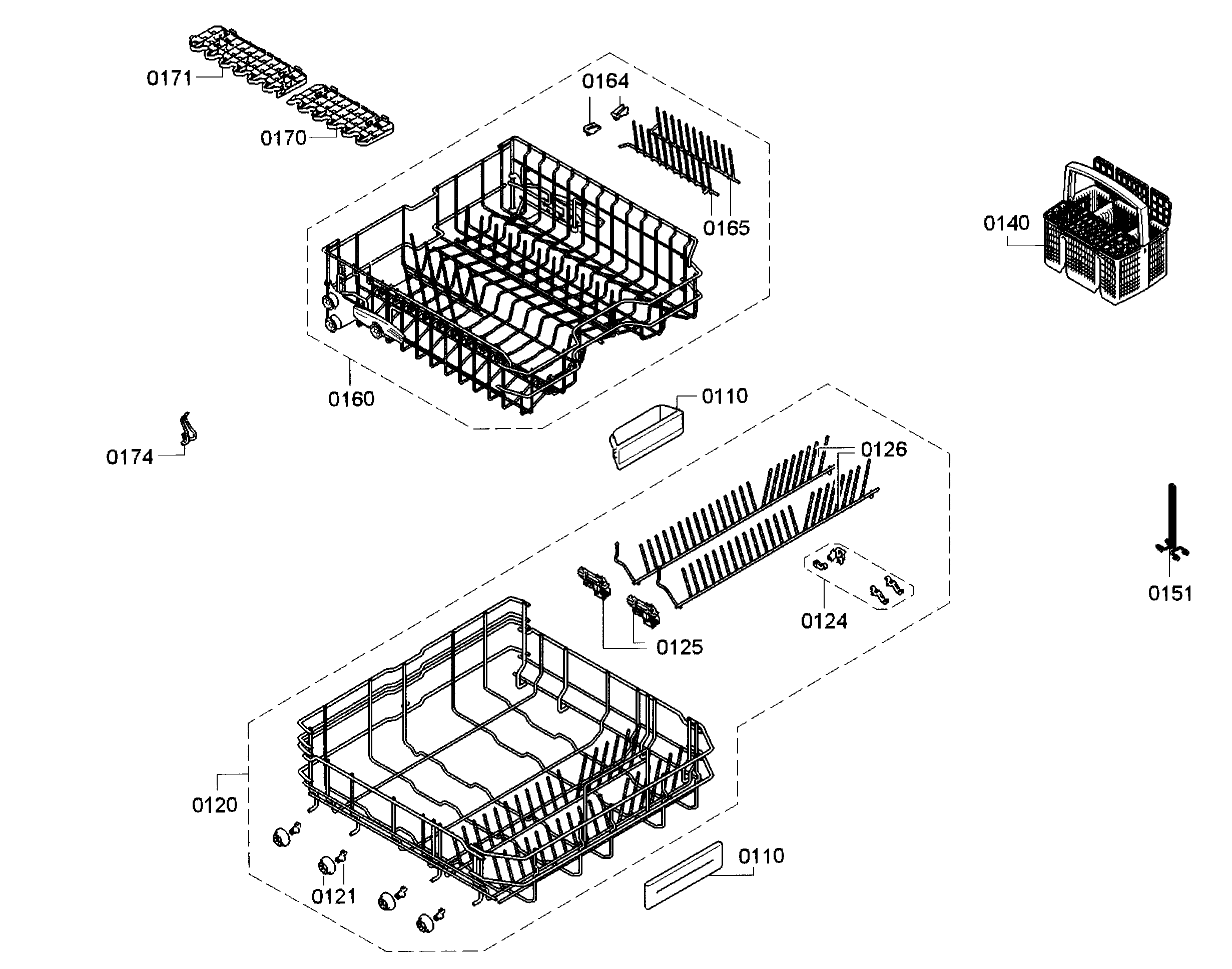 Bosch SGV68U53UC/A3 rack diagram