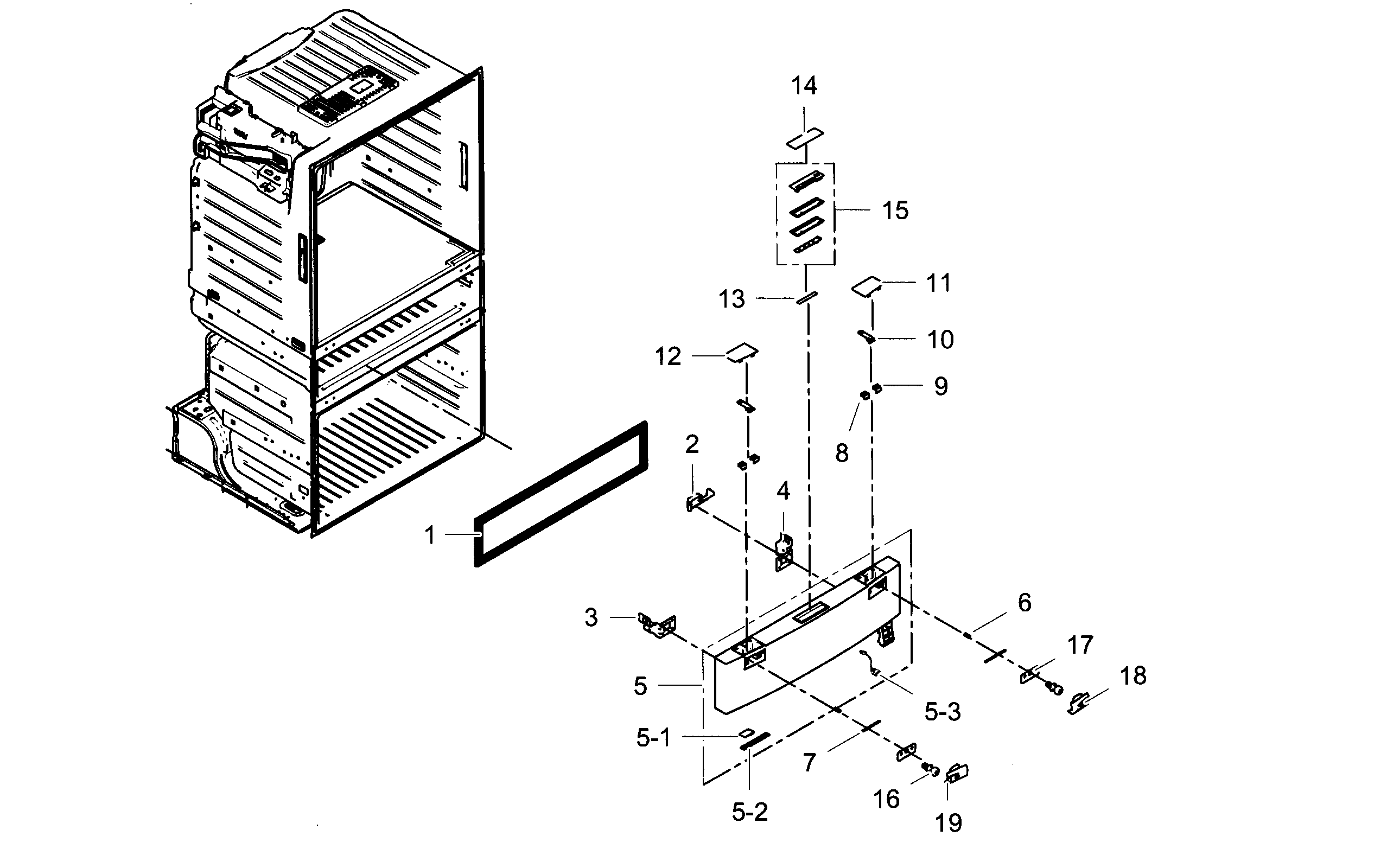 Samsung RF4287HABP/XAA-01 flexzone door diagram