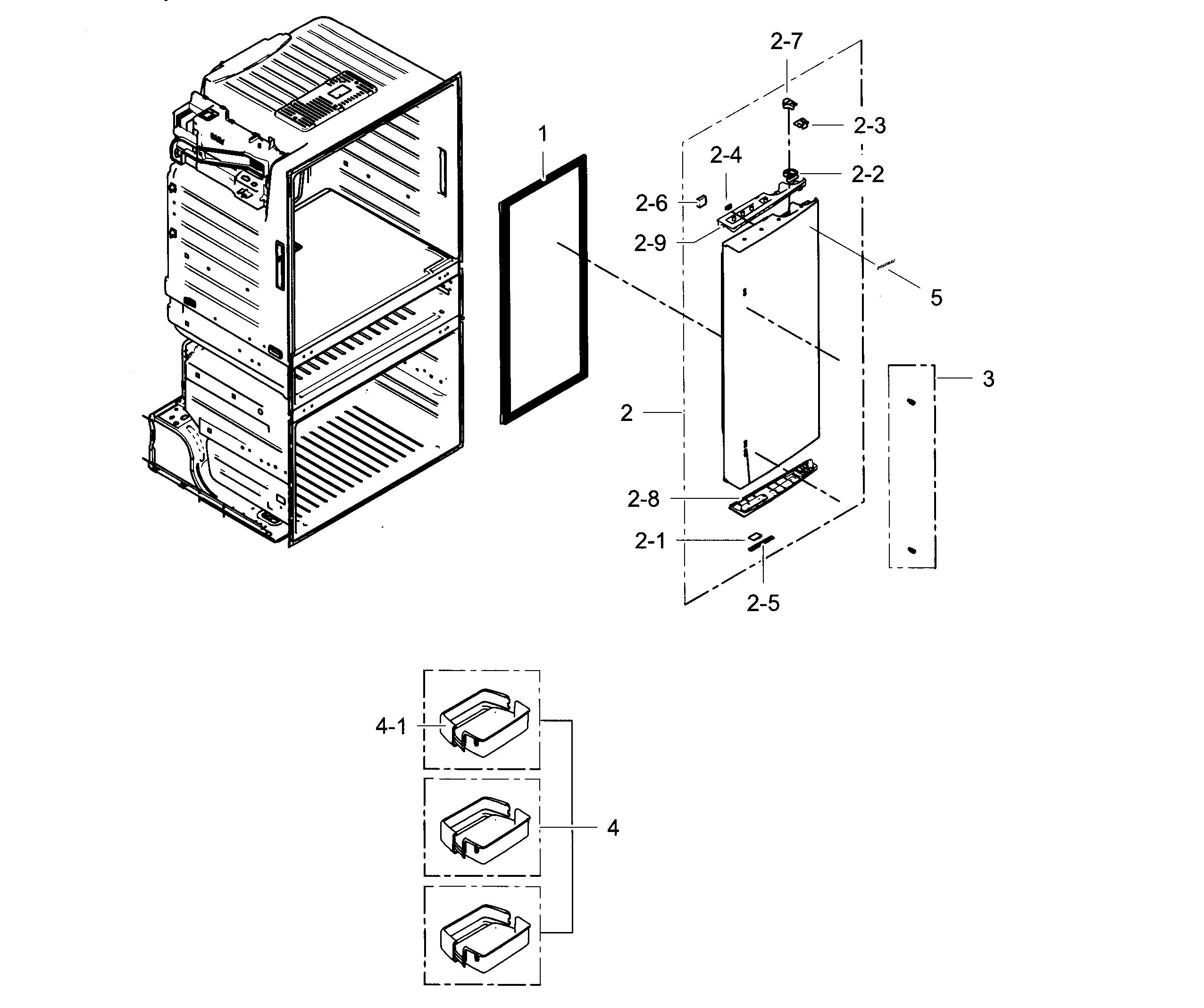 Samsung RF4287HABP/XAA-01 refrigerator door r diagram