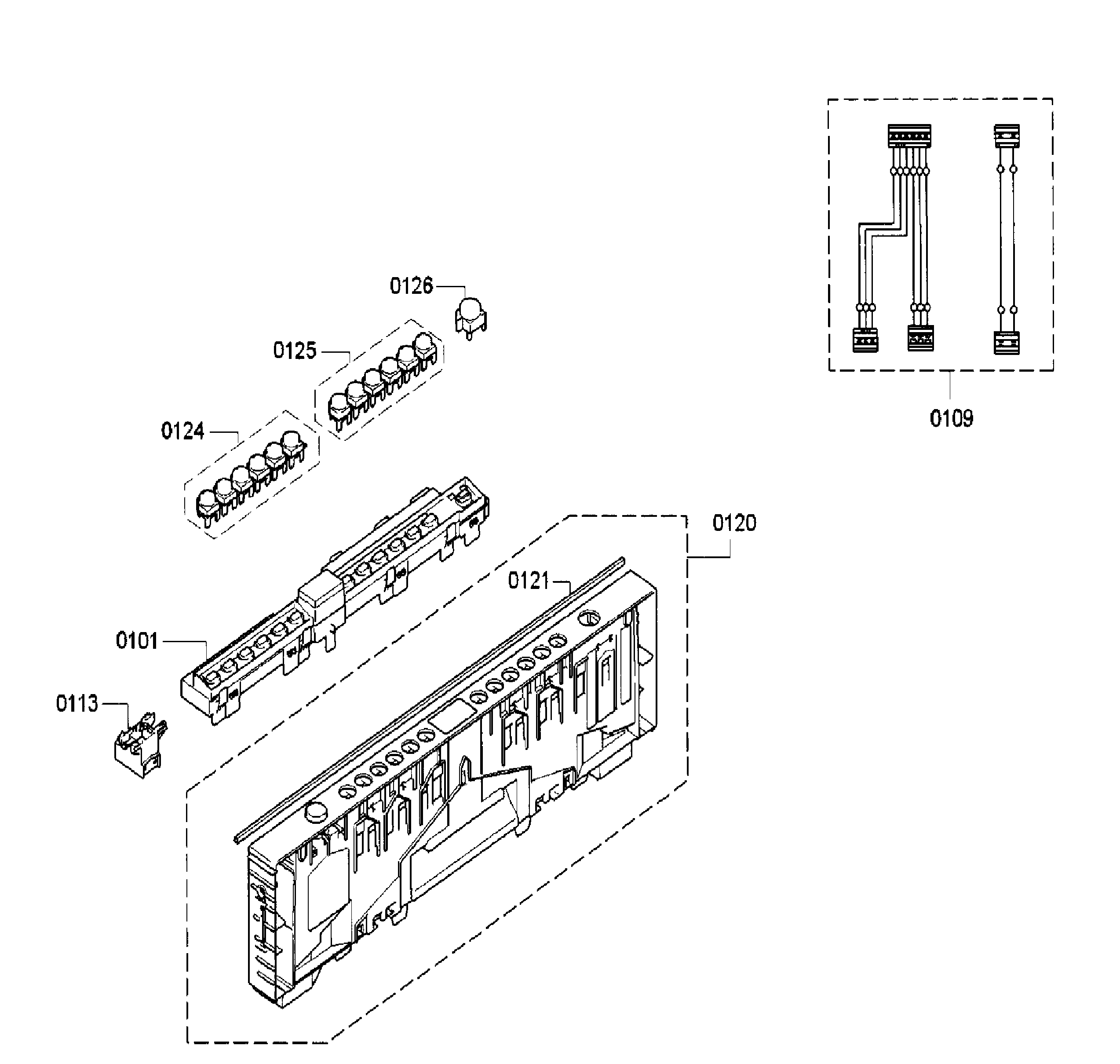 Bosch SPV5ES53UC/26 control panel diagram