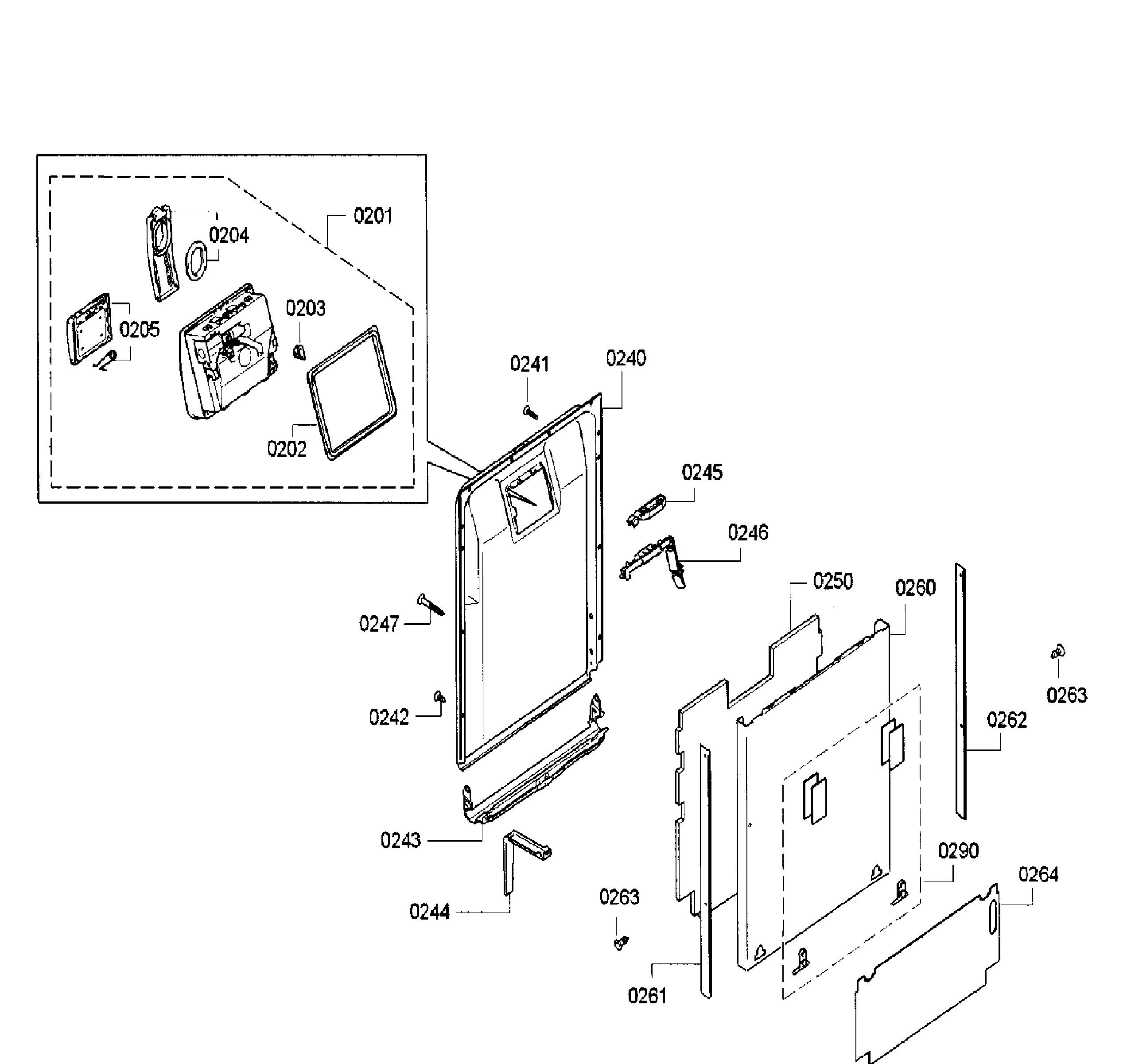 Bosch SPV5ES53UC/26 door diagram