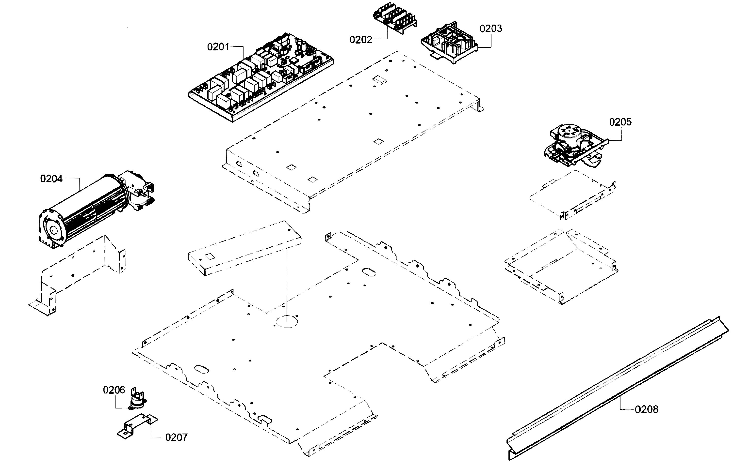 Bosch HBN5620UC/02 pcb asy diagram