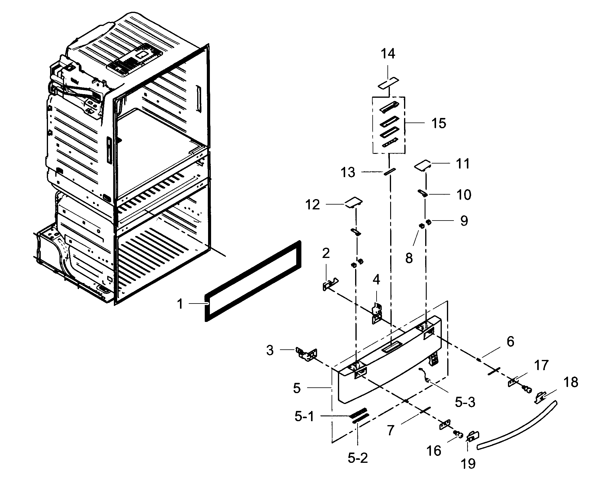 Samsung RF4287HARS/XAA-03 flexzone door diagram