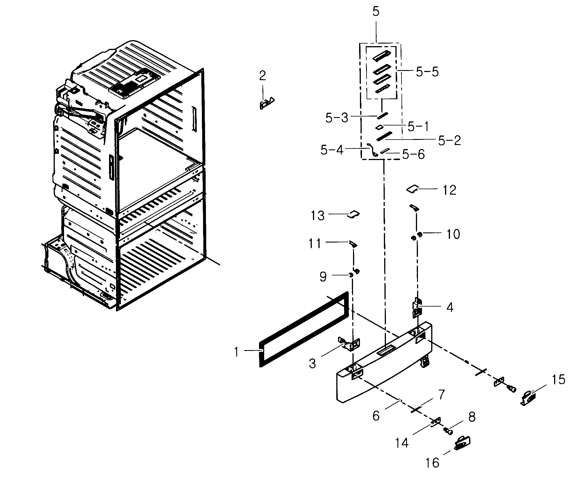 Samsung RF25HMEDBWW/AA-01 flexzone diagram