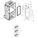 Samsung RF25HMEDBWW/AA-02 refrigerator door r diagram